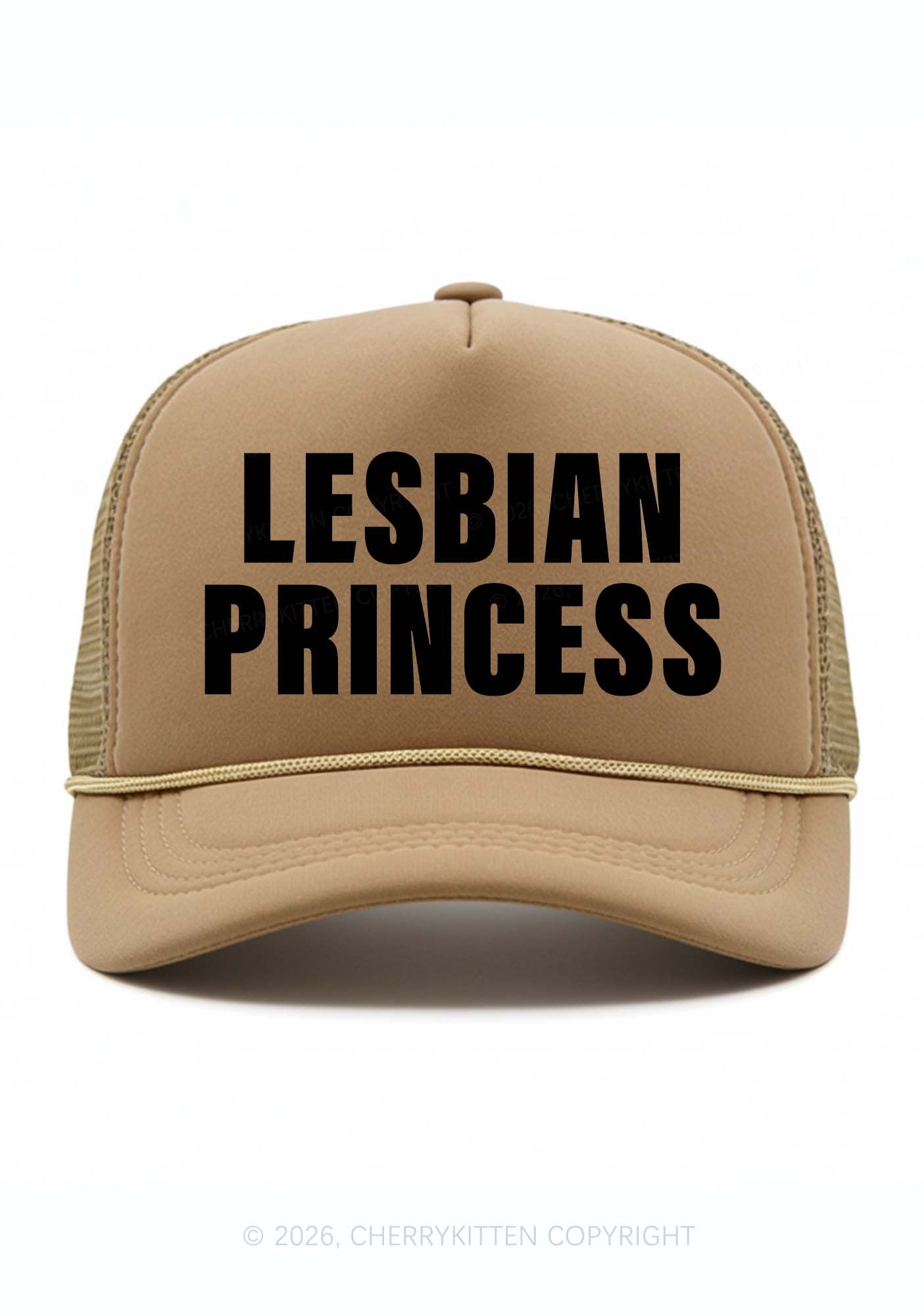 Lesbian Princess Pride Y2K Trucker Hat Cherrykitten