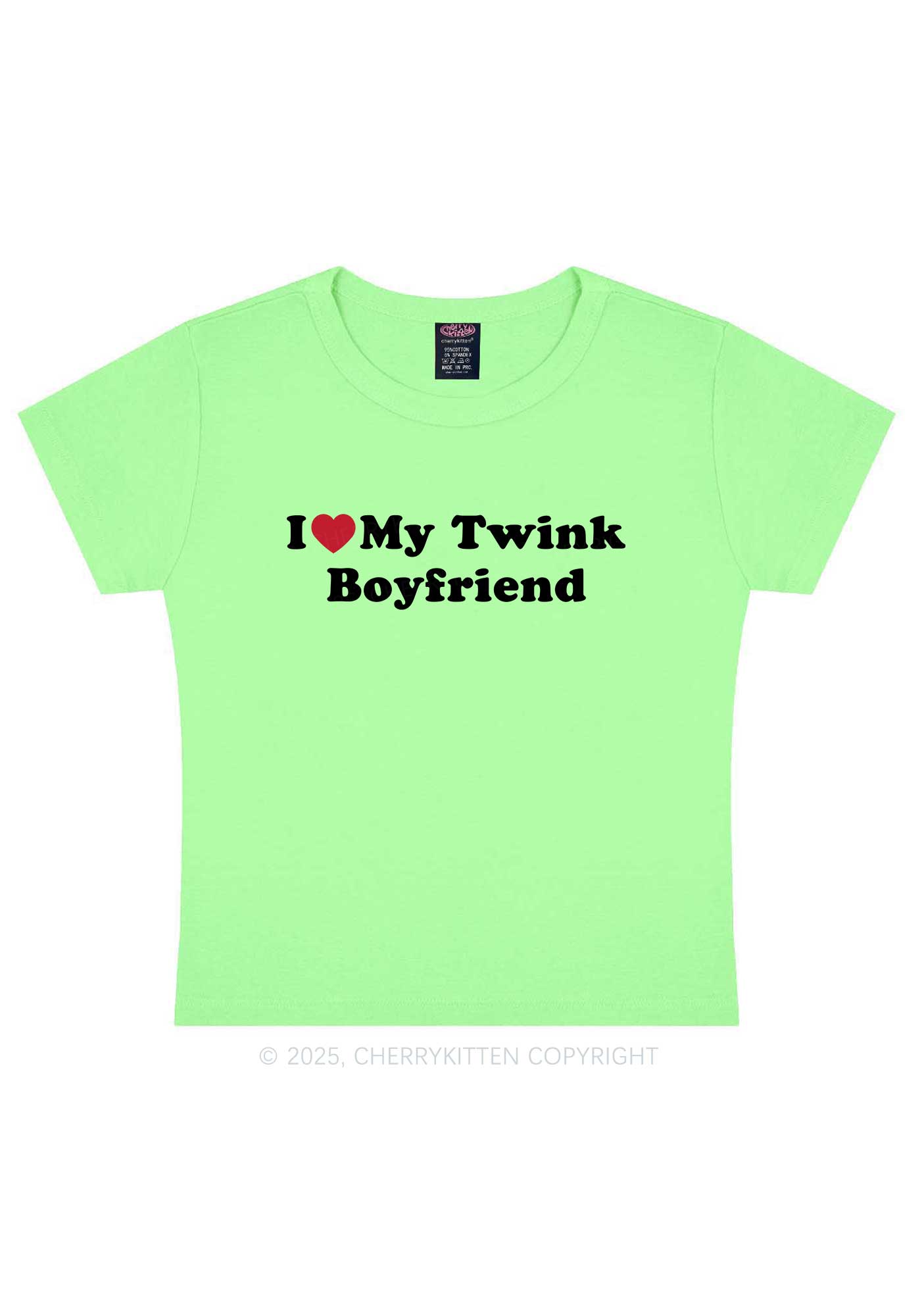 I Love My Twink BF Pride Y2K Baby Tee Cherrykitten