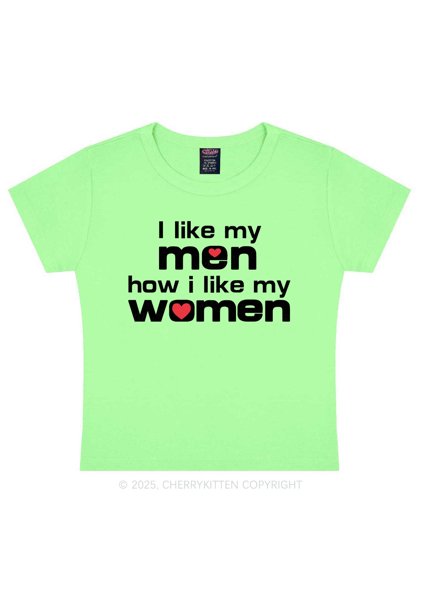 I Like My Men Pride Y2K Baby Tee Cherrykitten