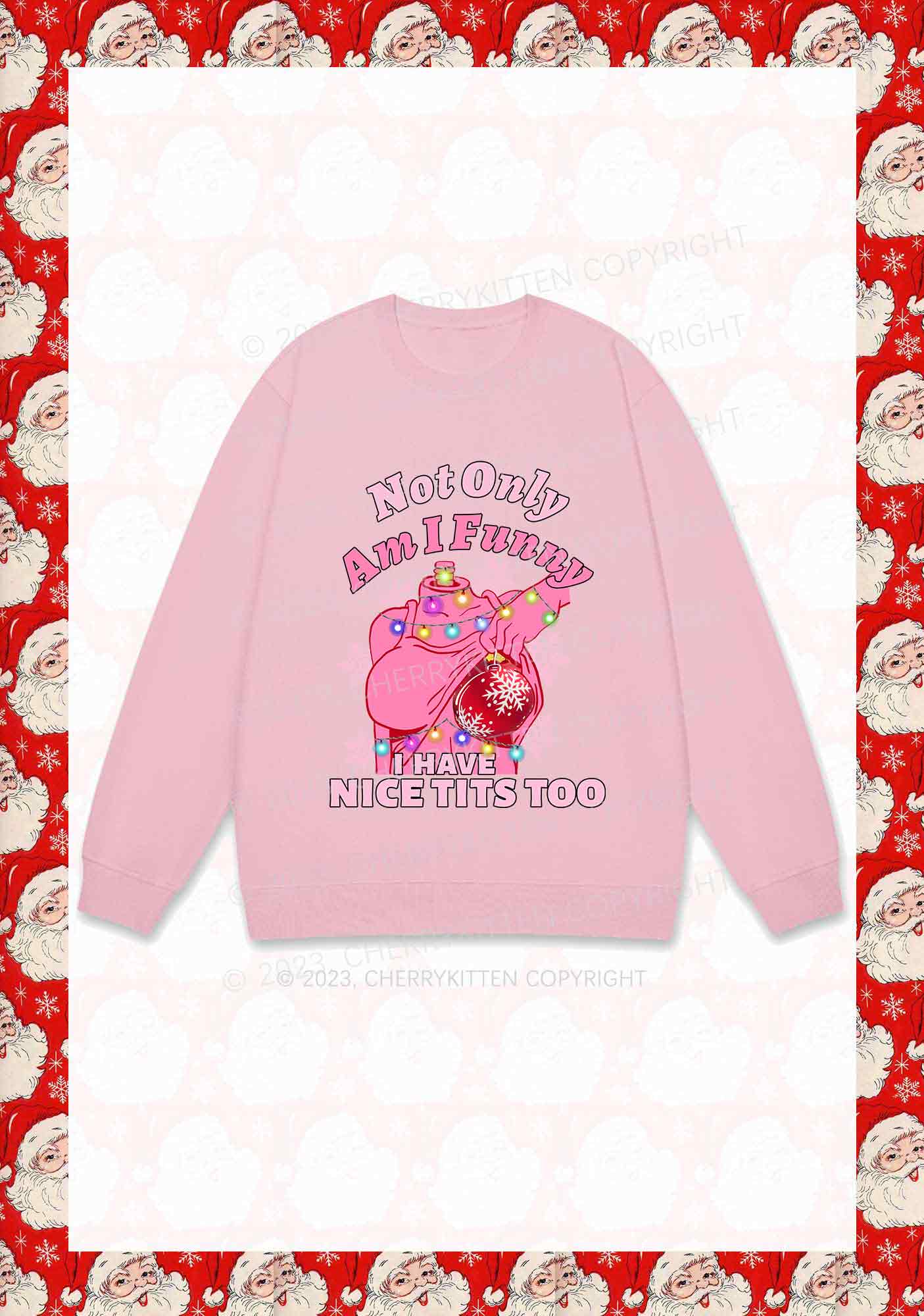 I Have Nice Dots Too Christmas Y2K Sweatshirt Cherrykitten