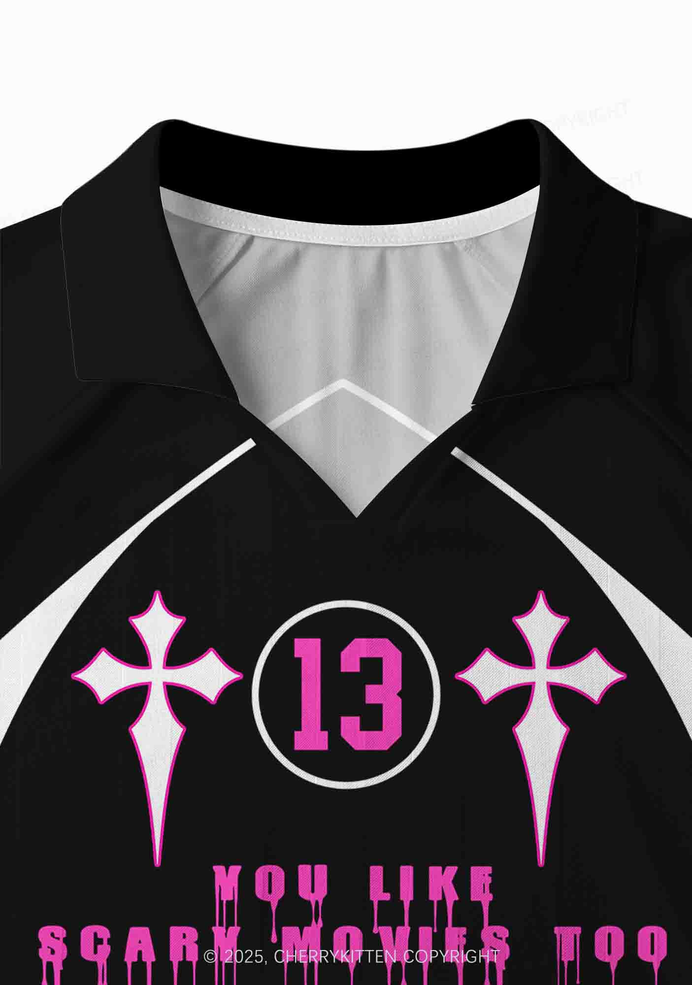 Halloween Custom Like Scary Movie Y2K Sport Long Sleeve Jersey Shirts Cherrykitten
