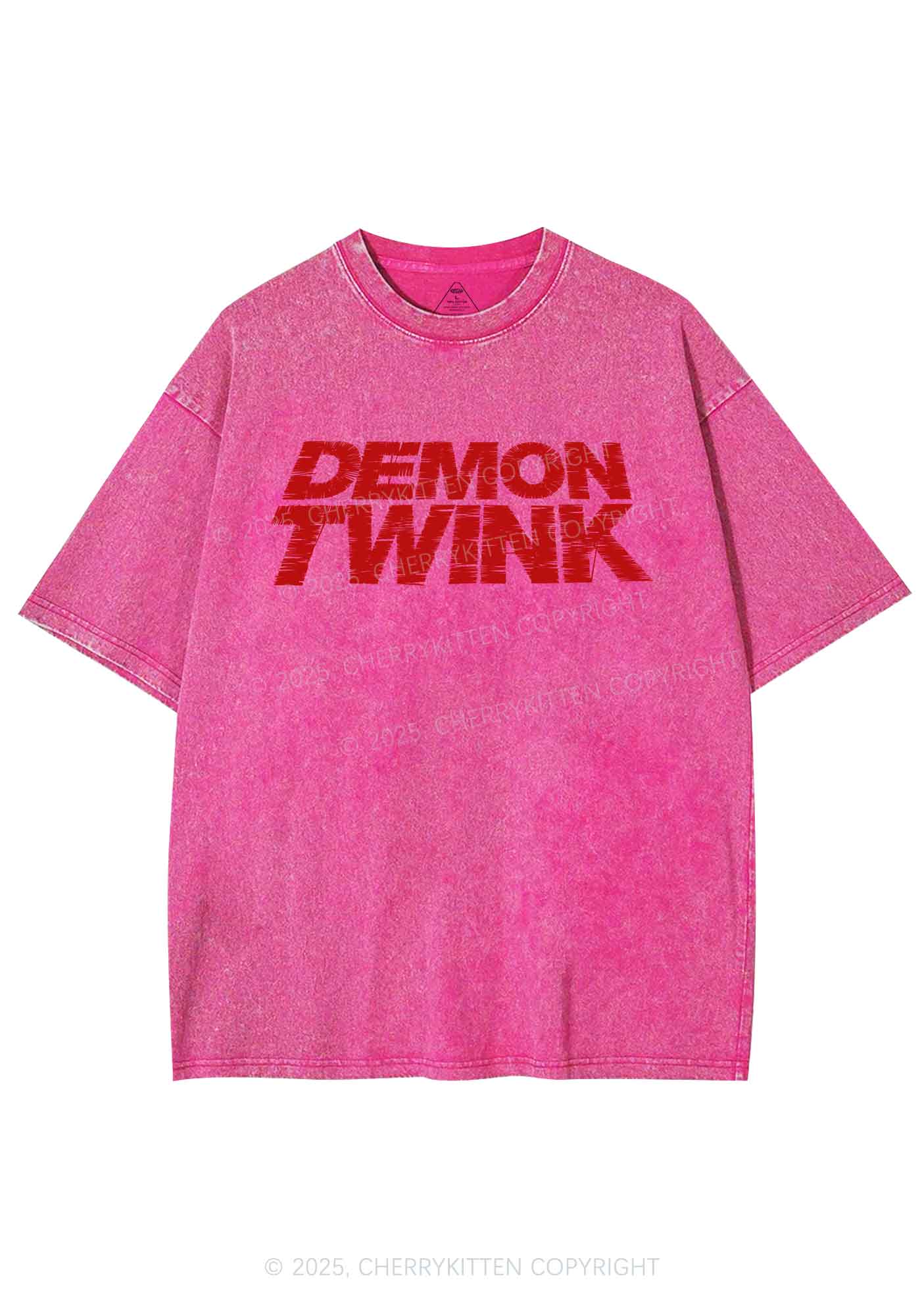 Demon Twink Pride Y2K Shirts Washed Tee Cherrykitten