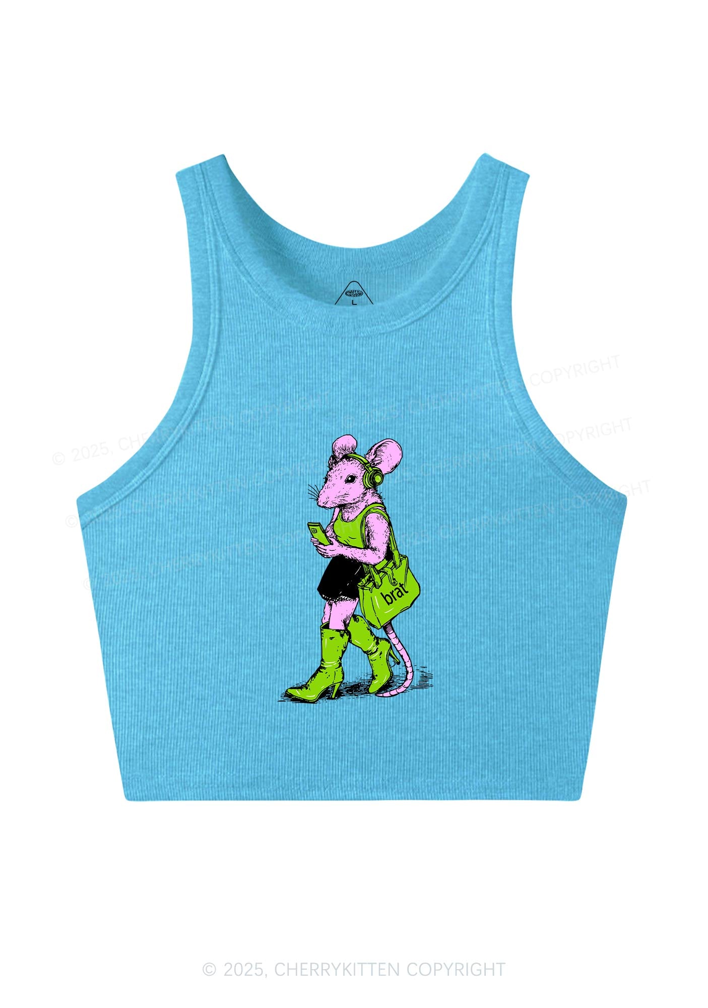 Brat Girl Y2K Crop Tank Top Cherrykitten