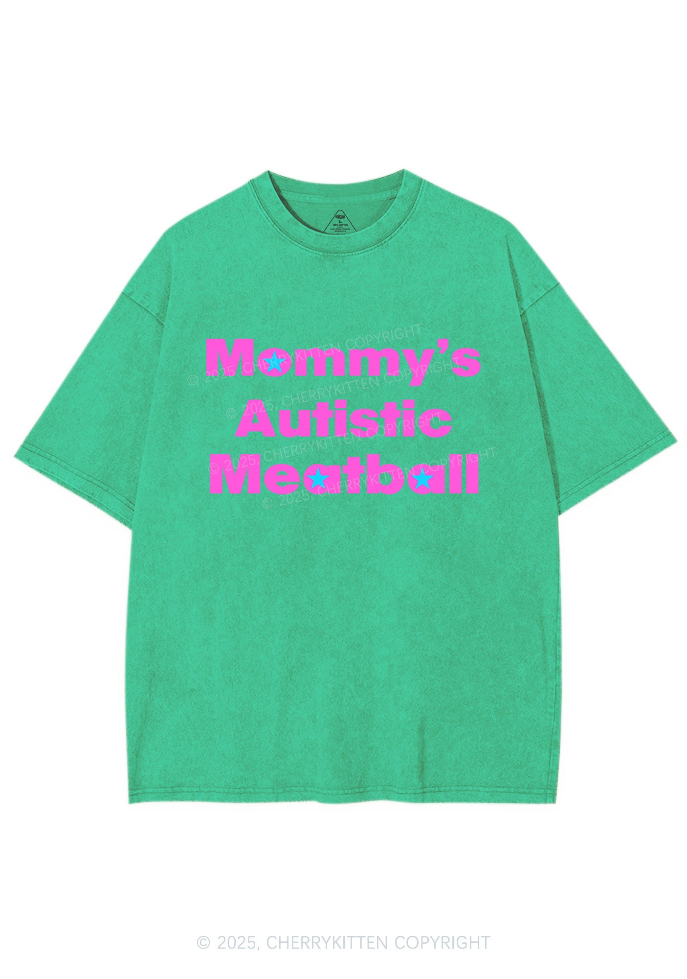 Mommys Autistic Meatball Y2K Shirts Washed Tee Cherrykitten