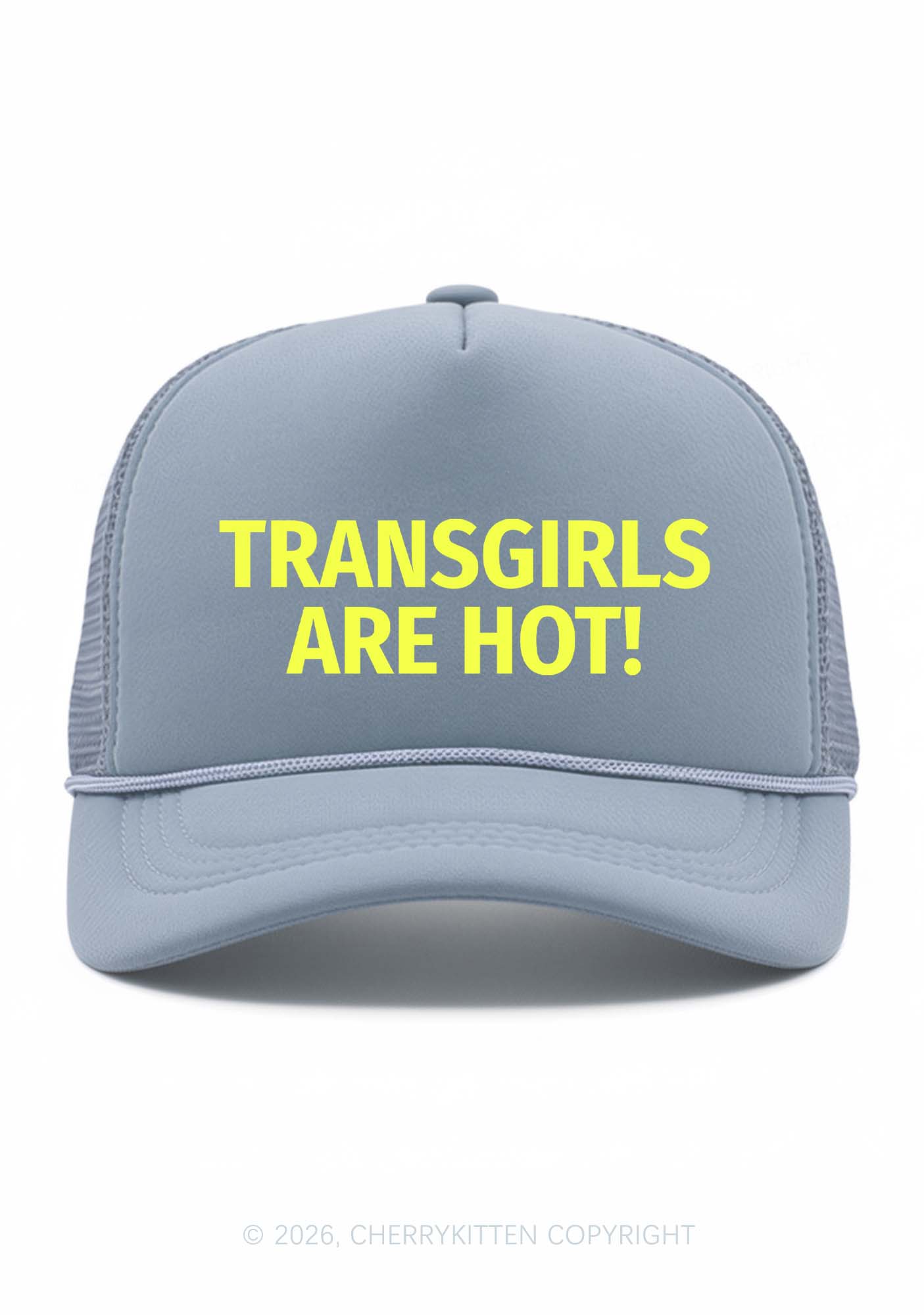 Transgirls Are Hot Pride Y2K Trucker Hat Cherrykitten