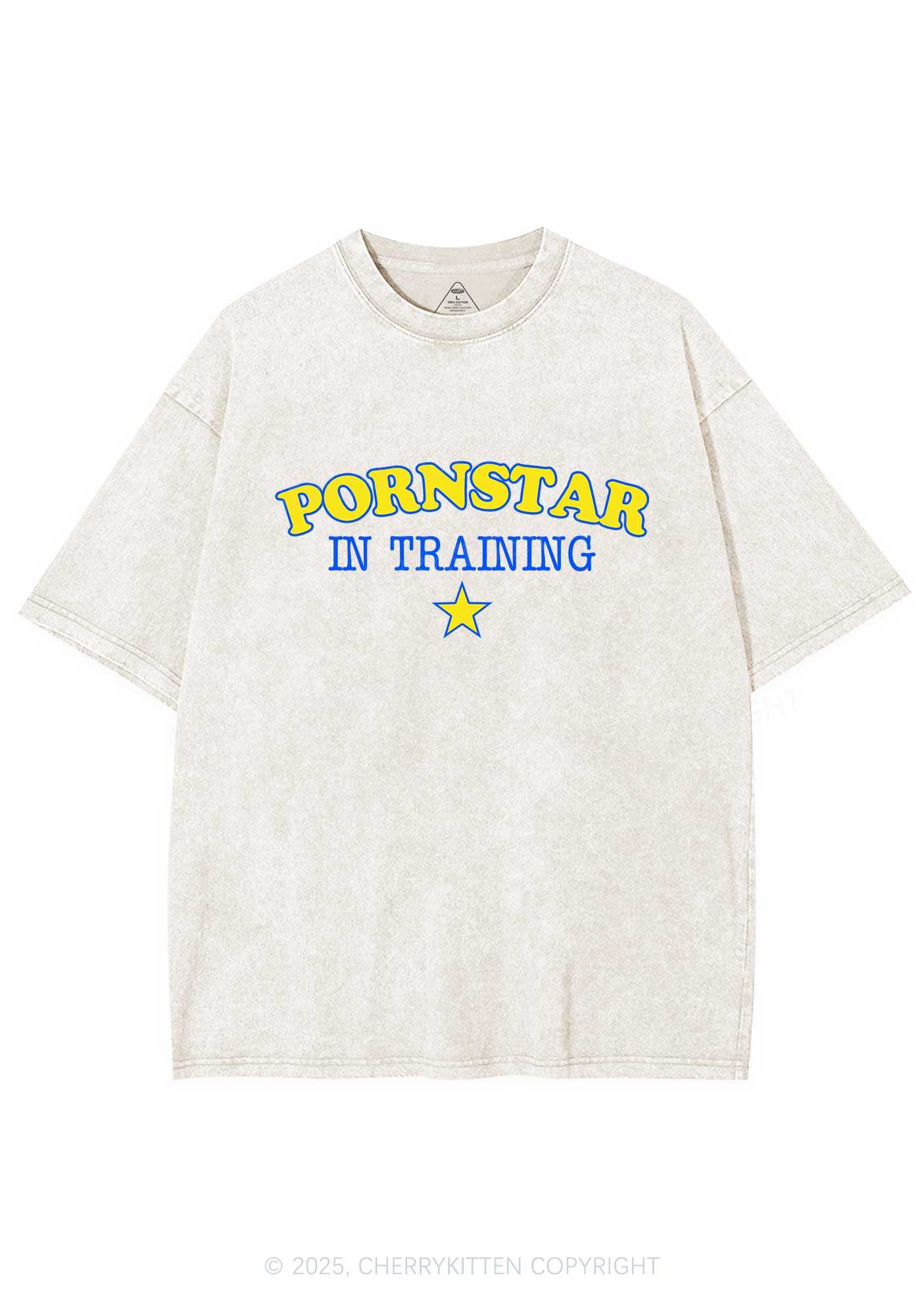Pxrnstar In Training Y2K Shirts Washed Tee Cherrykitten