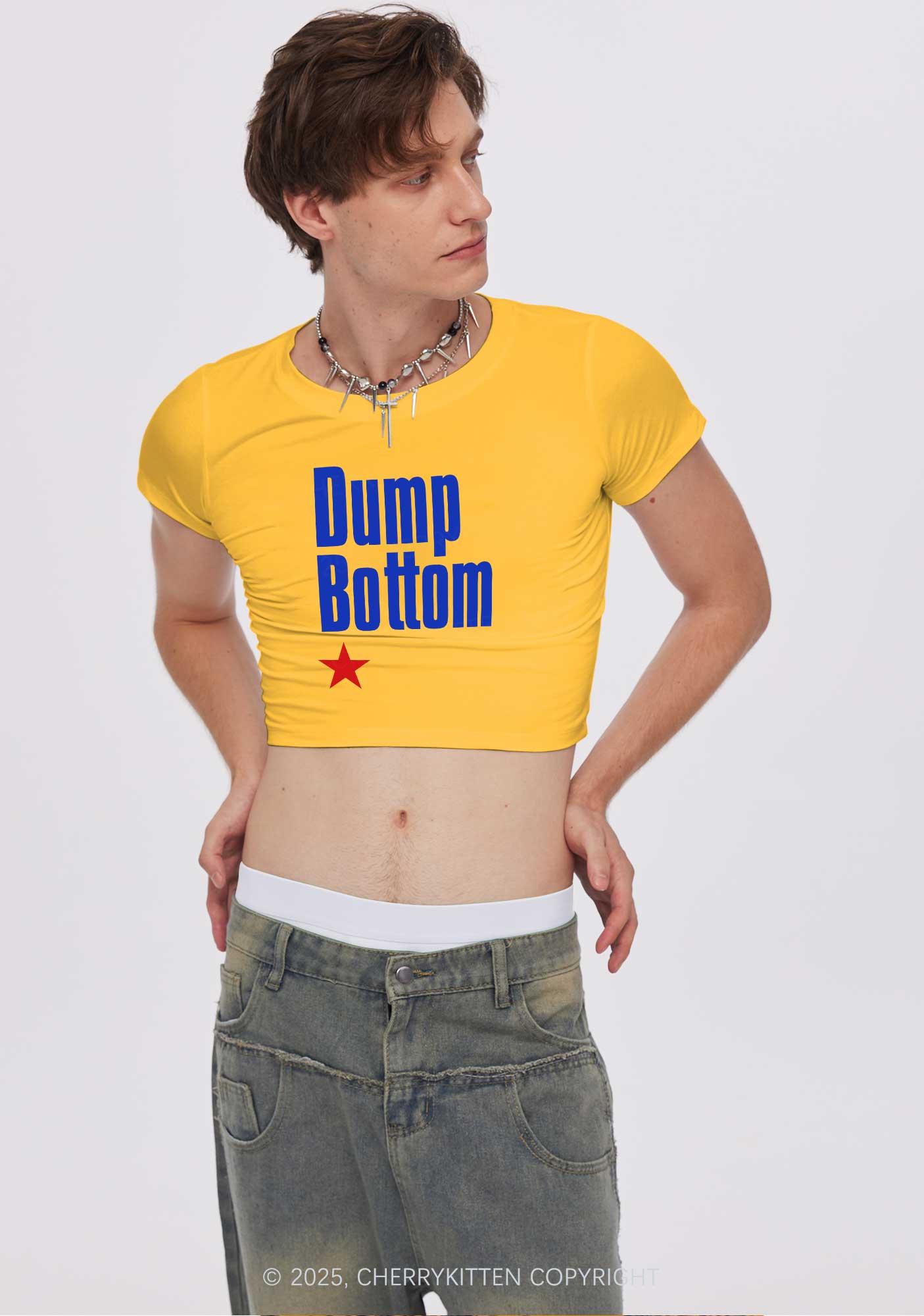 Dump Bottom Pride Y2K Baby Tee Cherrykitten