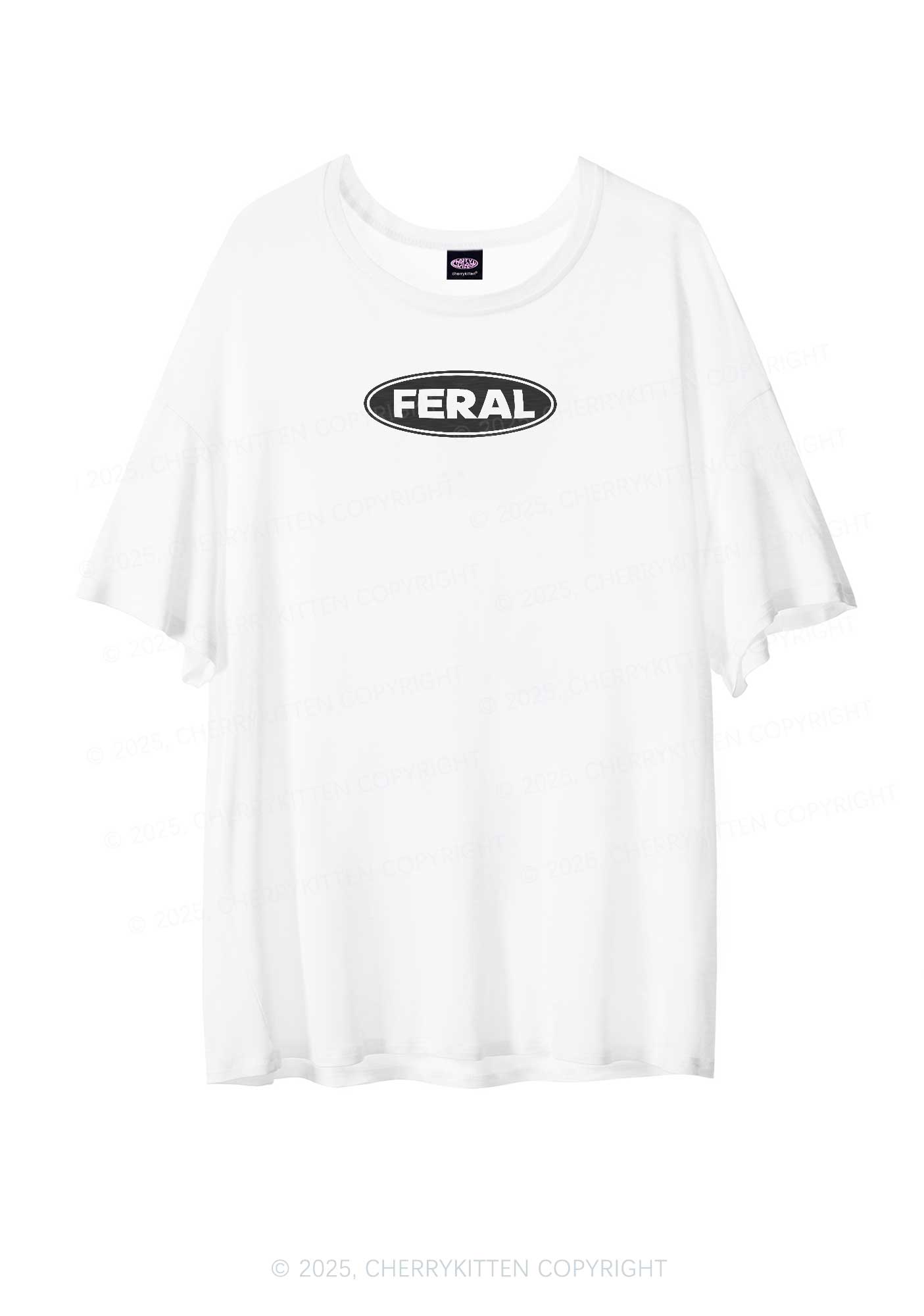 Feral Y2K Sheer Boyfriend Tee Cherrykitten