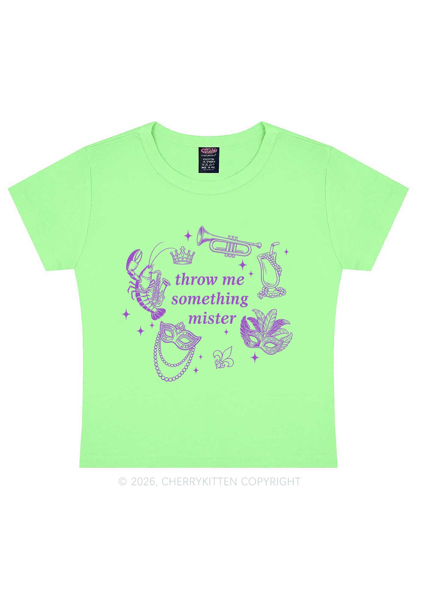 Throw Me Something Mister Y2K Baby Tee Cherrykitten