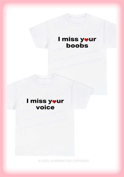 Miss Your Voice Y2K Valentine's Day Chunky Shirt Cherrykitten