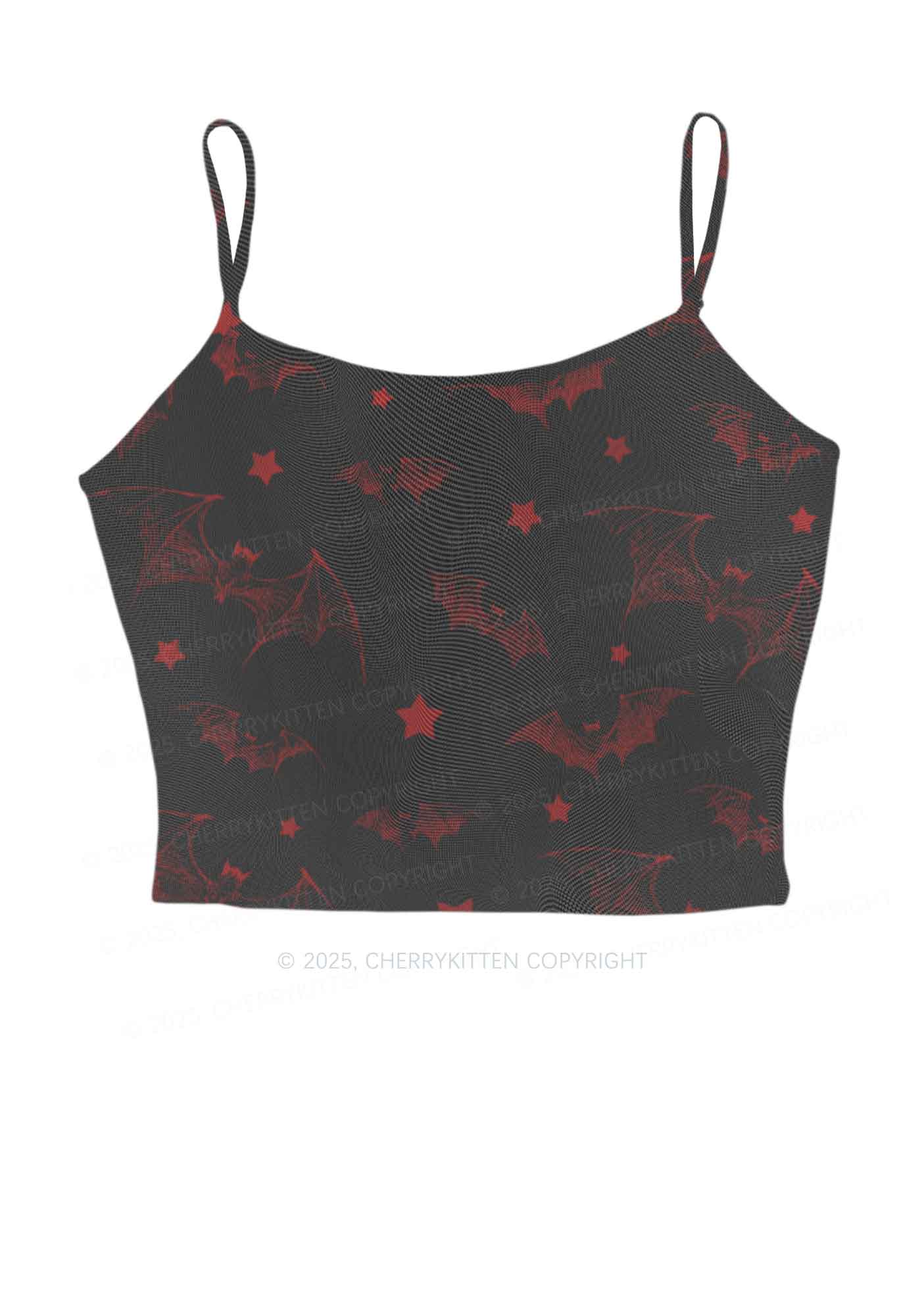 Bat And Star Y2K Mesh Cami Tank Cherrykitten