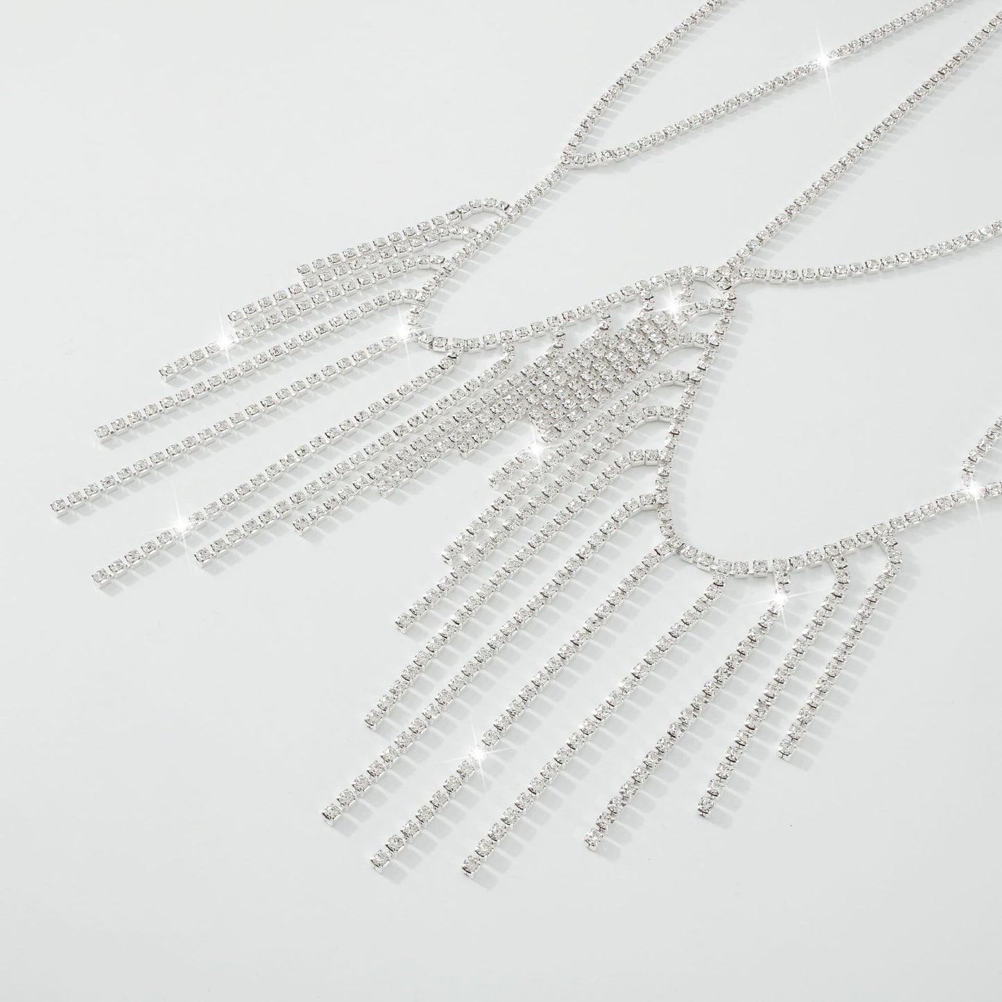 Fashion Metal Tassel Diamond Temperament Breast Chain