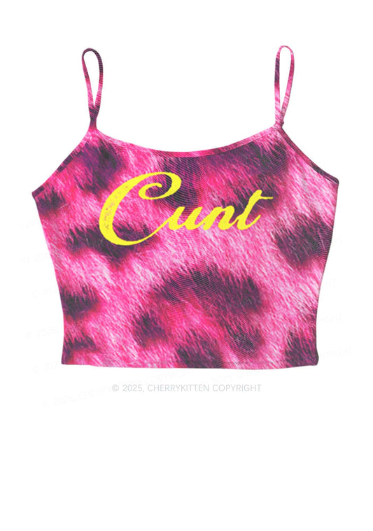 Pink Leopard Cxxt Y2K Mesh Cami Tank Cherrykitten