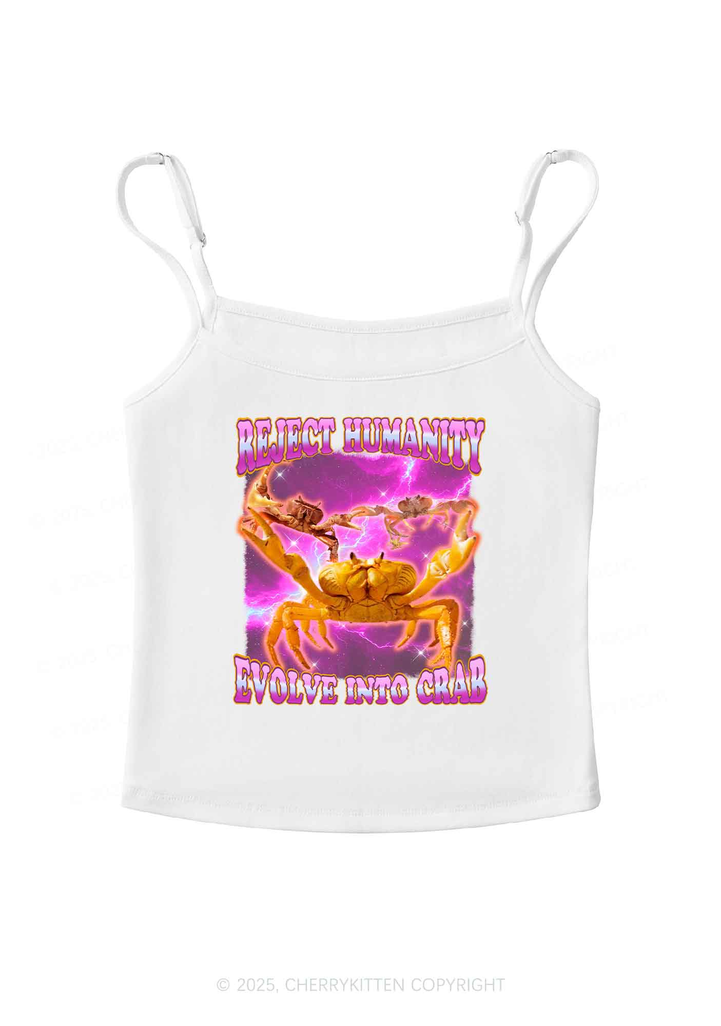 Reject Humanity Crab Y2K Spaghetti Strap Cami Cherrykitten