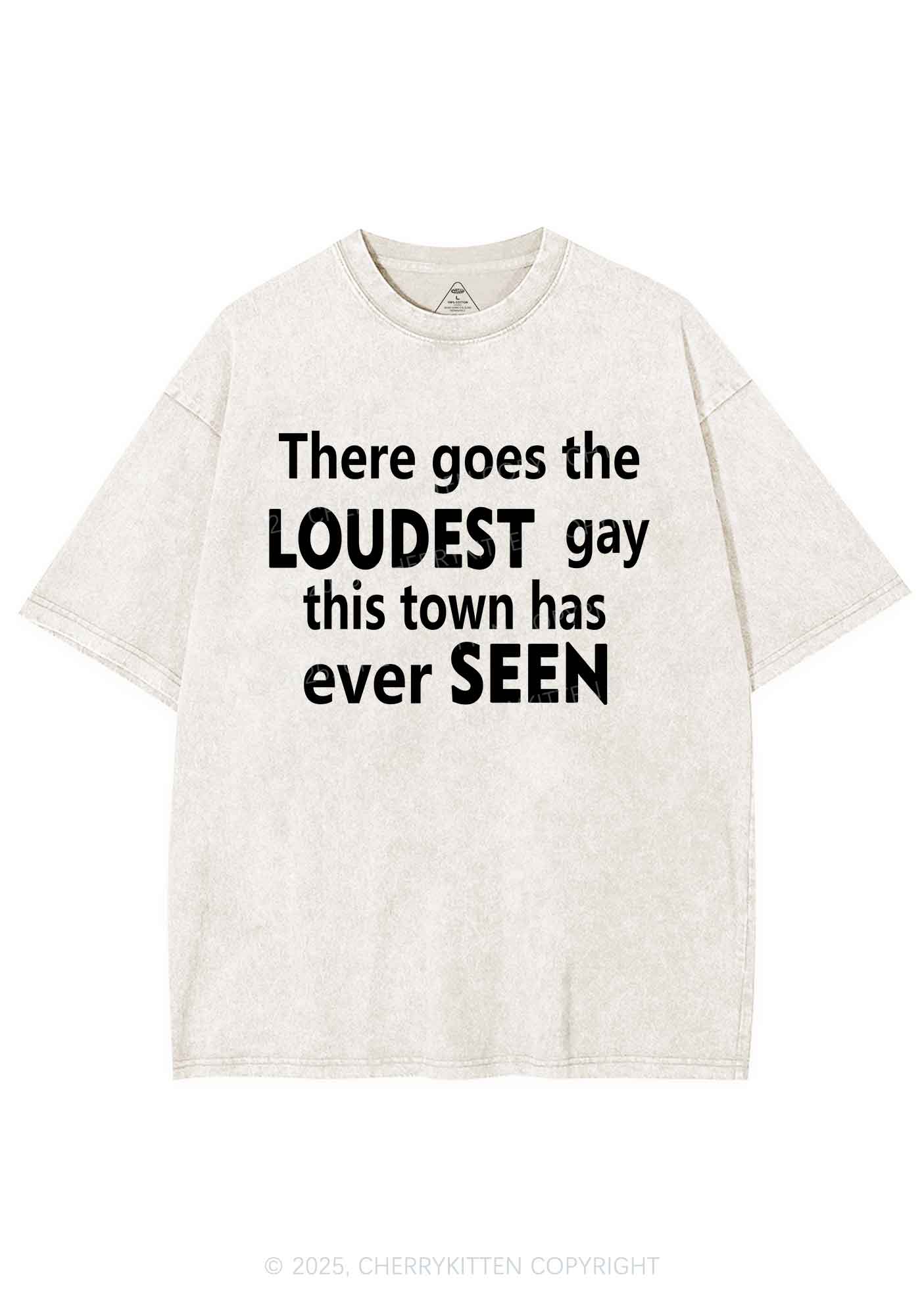 The Loudest Gay Y2K Shirts Washed Tee Cherrykitten