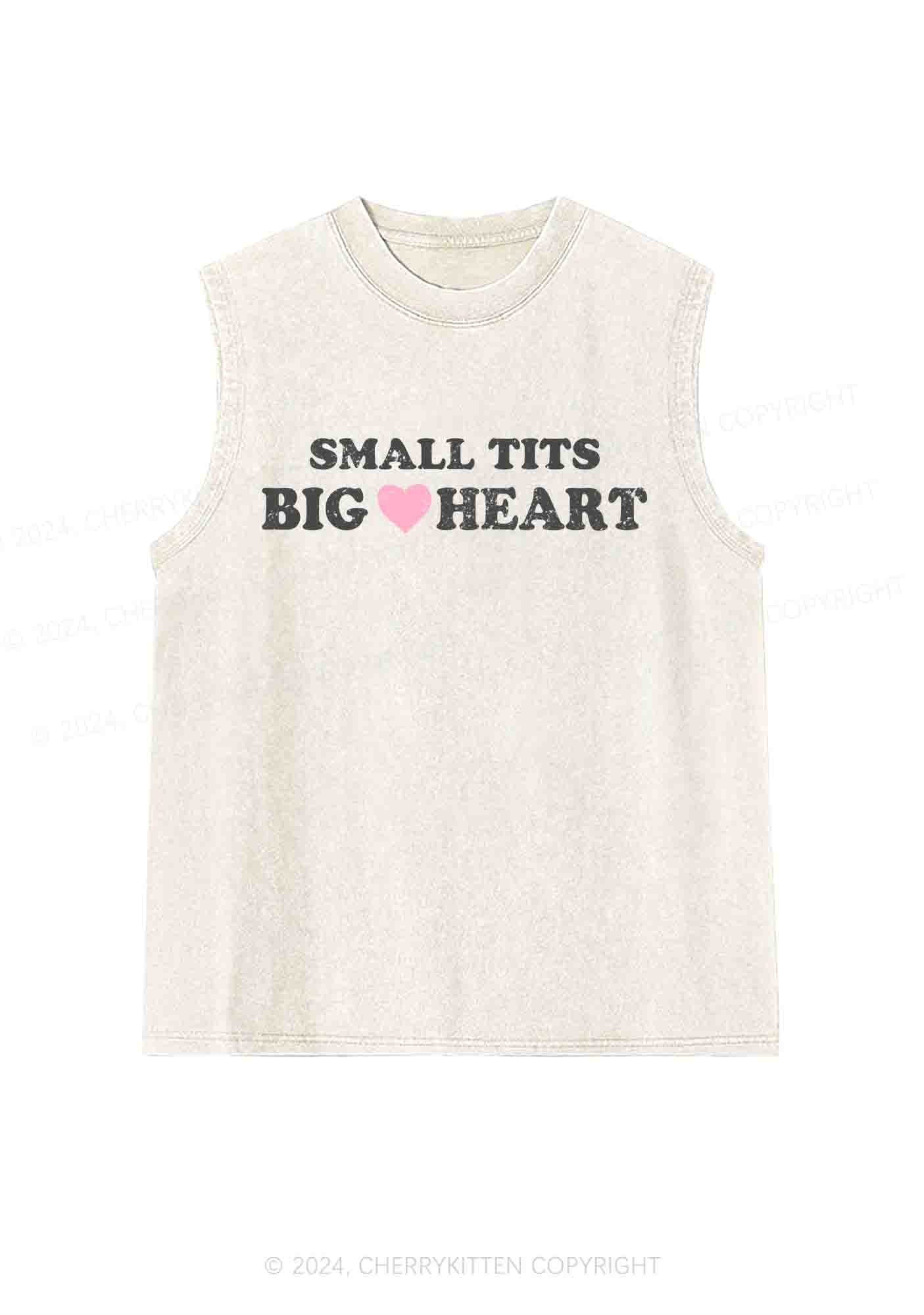 Small But Big Heart Y2K Washed Tank Cherrykitten