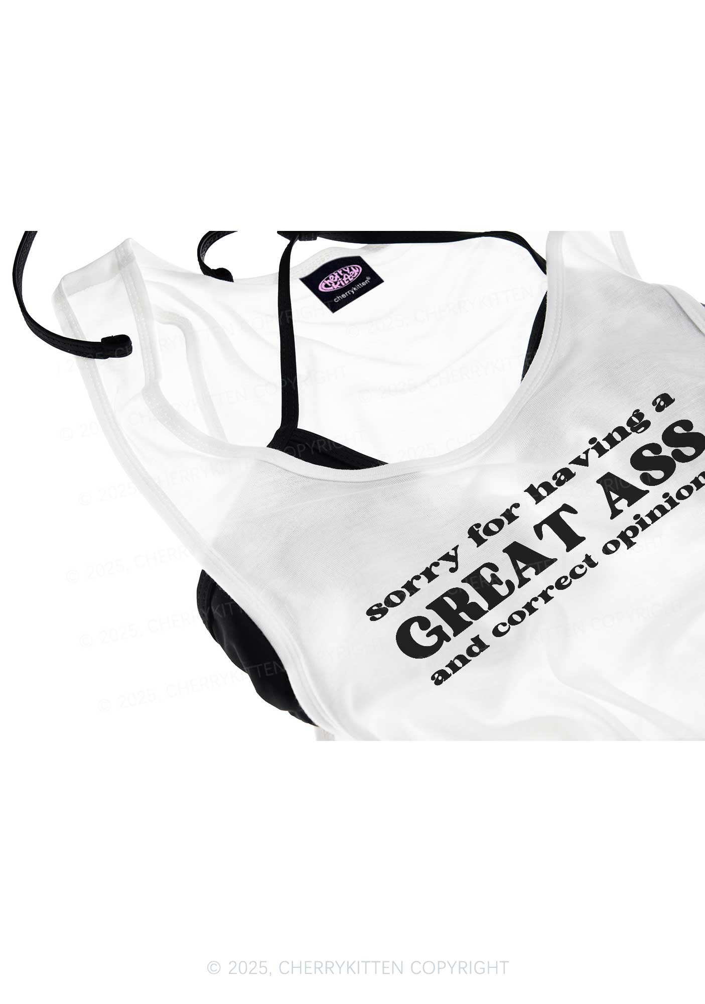 Sorry For Having Great Axx Y2K Sheer Boyfriend Tank Cherrykitten