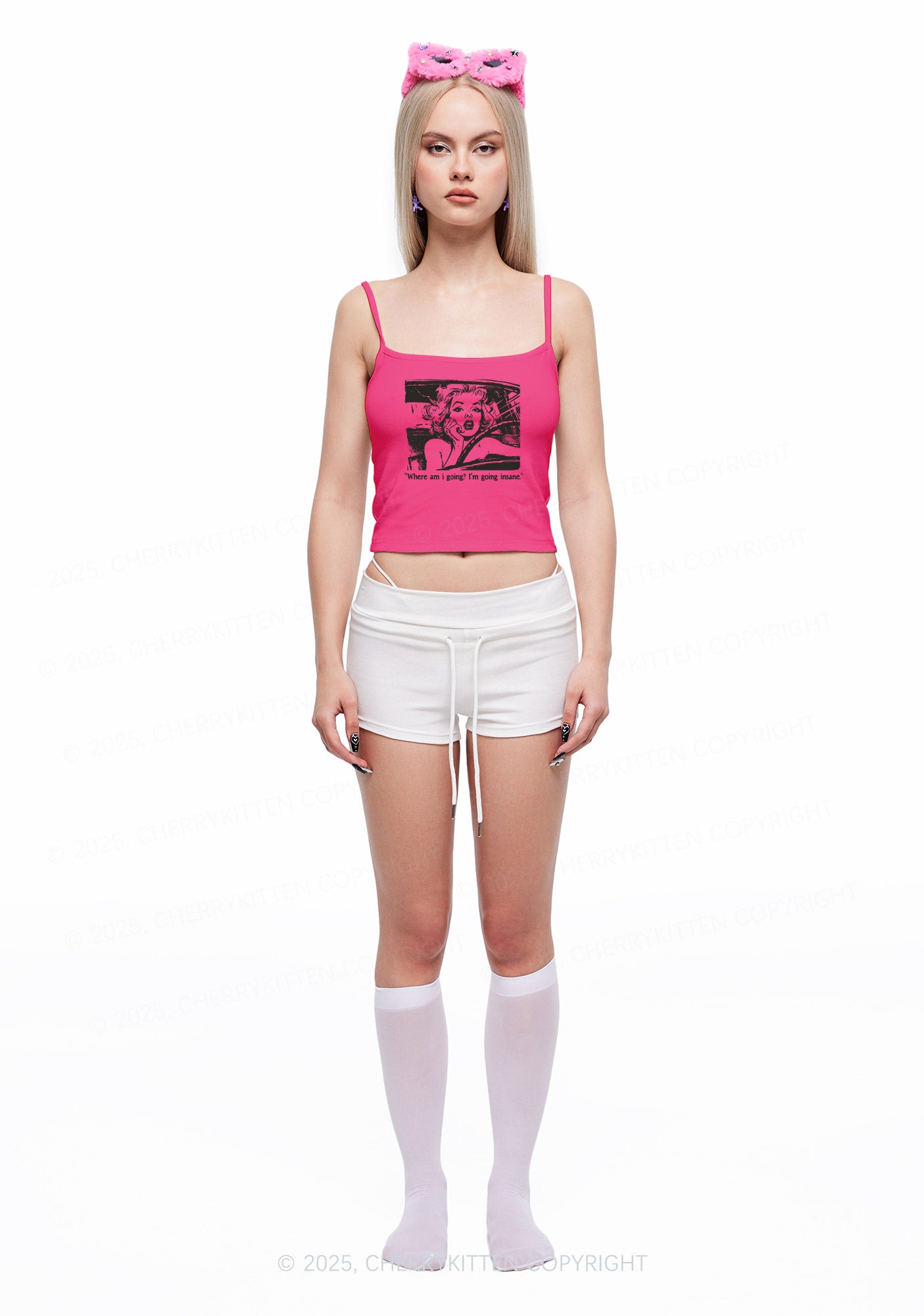 Woman Going Insane Y2K Spaghetti Strap Cami Cherrykitten