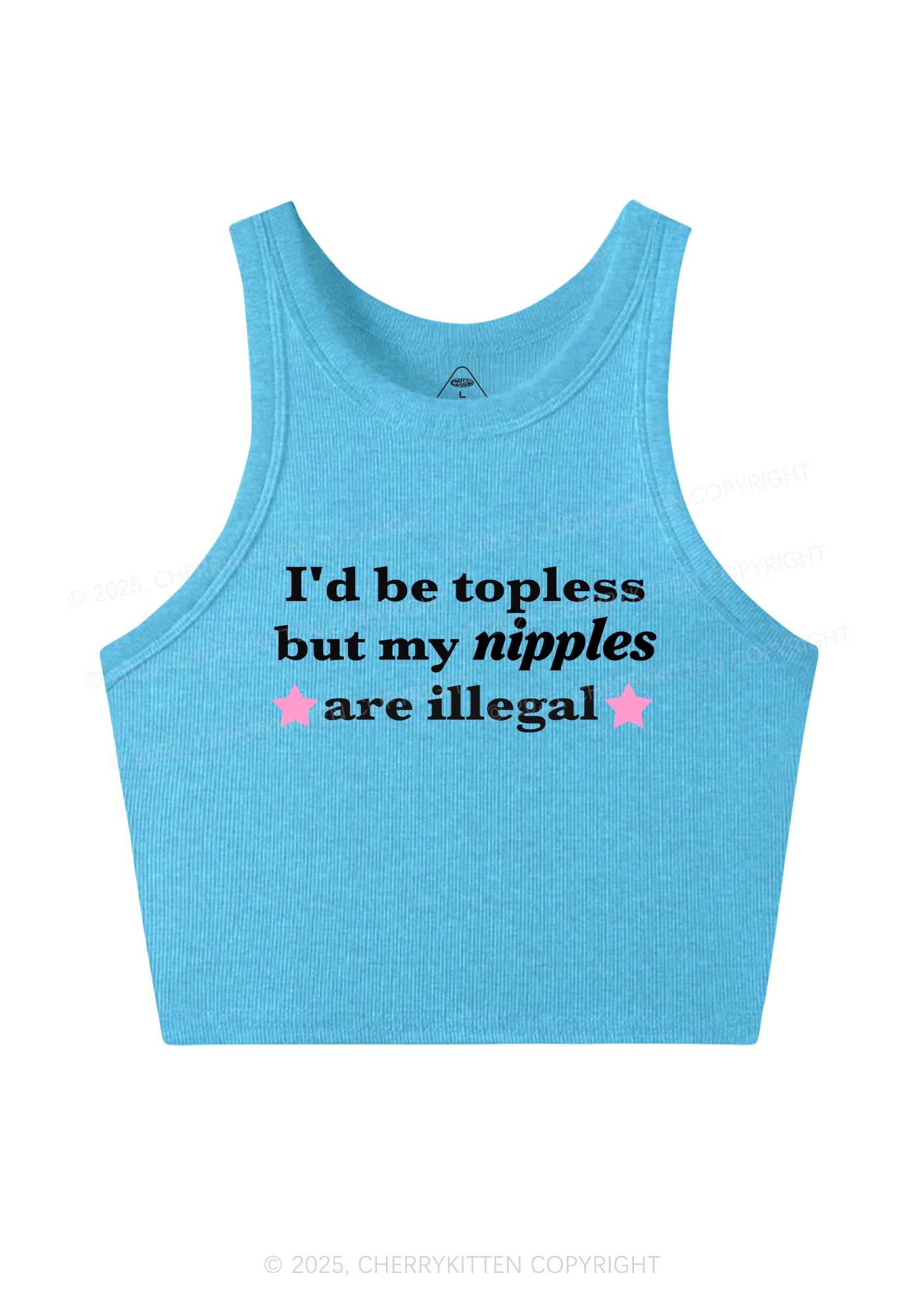 Nixxles Are Illegal Y2K Crop Tank Top Cherrykitten