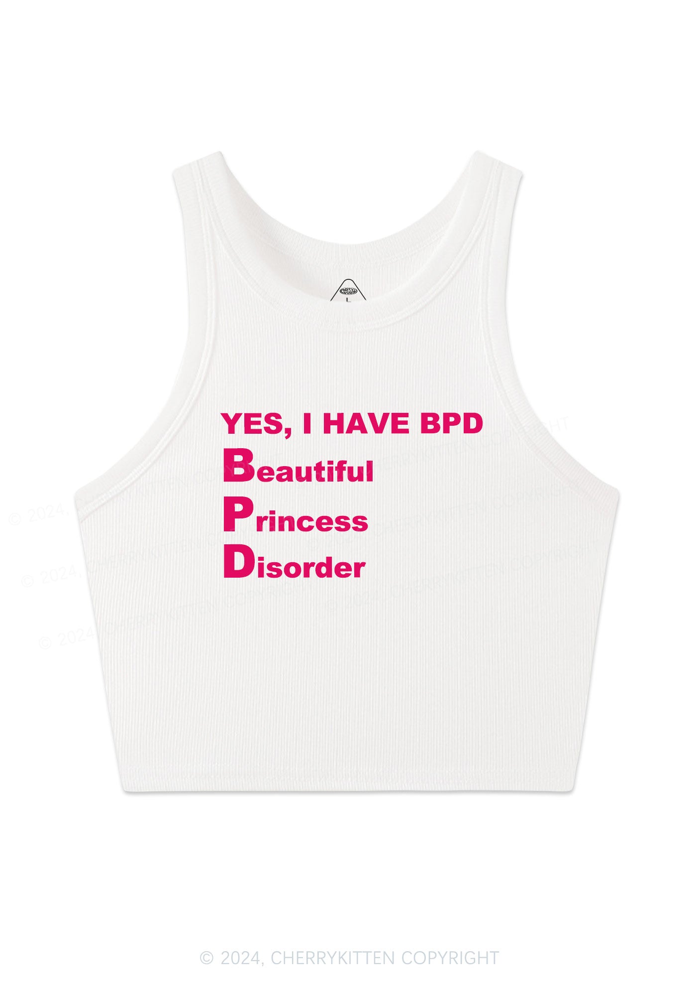 I Have BPD Y2K Crop Tank Top Cherrykitten