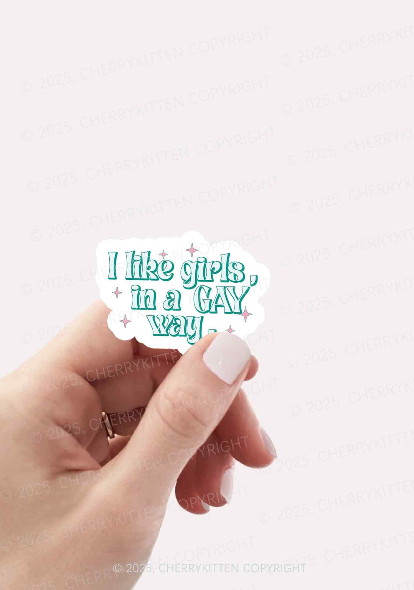 Like Girls In Gay Way Pride 1Pc Y2K Sticker Cherrykitten