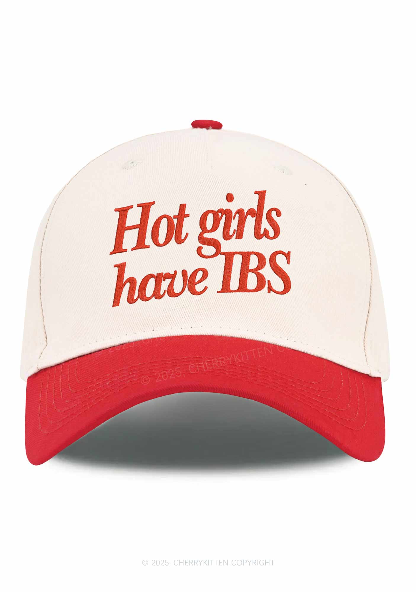 Hot Girls Have IBS Y2K Color Block Baseball Cap Cherrykitten