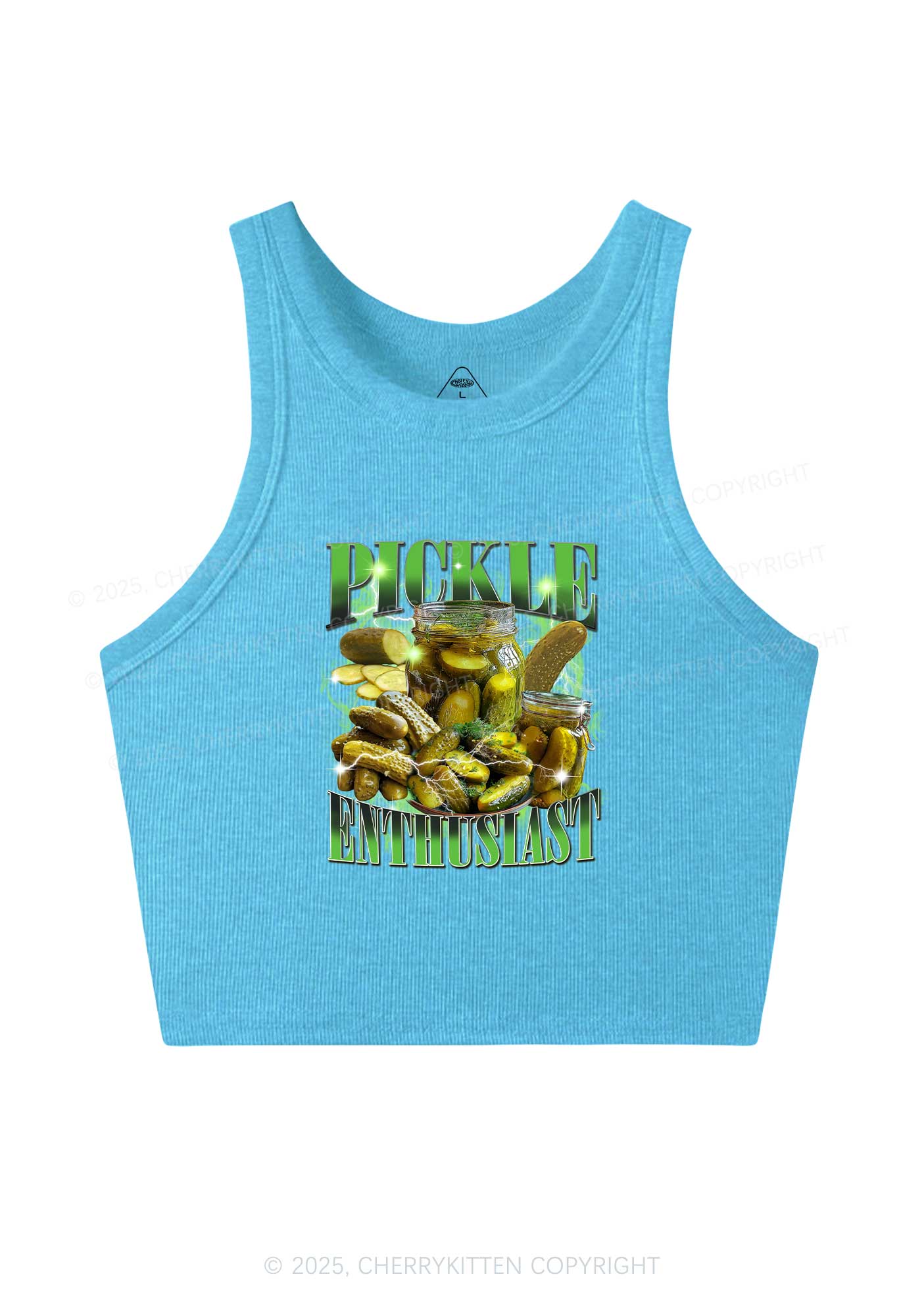 Pickle Enthusiast Y2K Crop Tank Top Cherrykitten