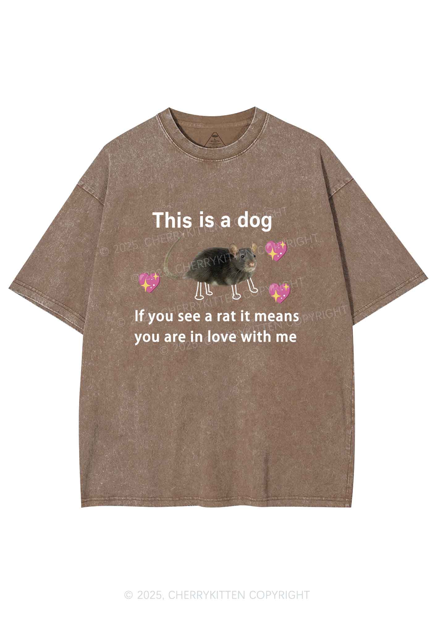 If You See Rat Y2K Shirts Washed Tee Cherrykitten