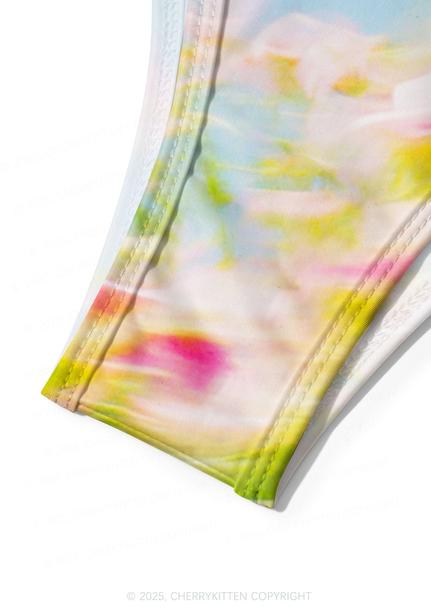 Blurred Blooms Y2K Print Bikini Set Cherrykitten