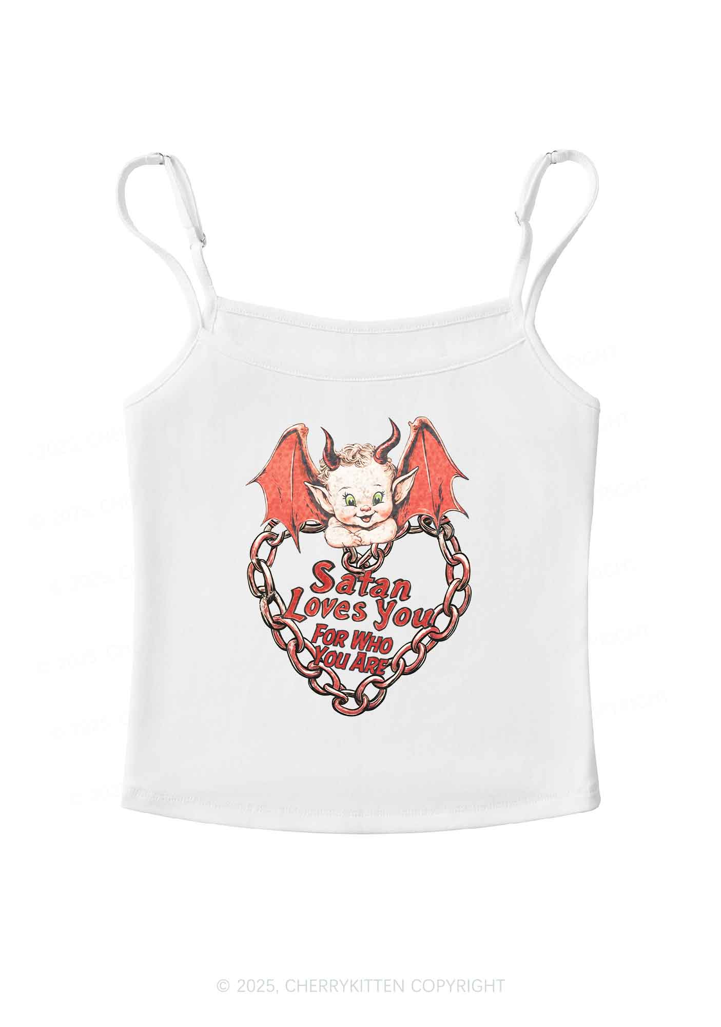 Satan Loves You Y2K Spaghetti Strap Cami Cherrykitten