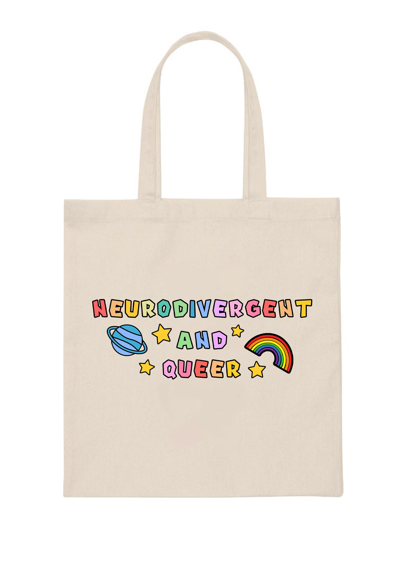 Neurodivergent And Queer Canvas Tote Bag