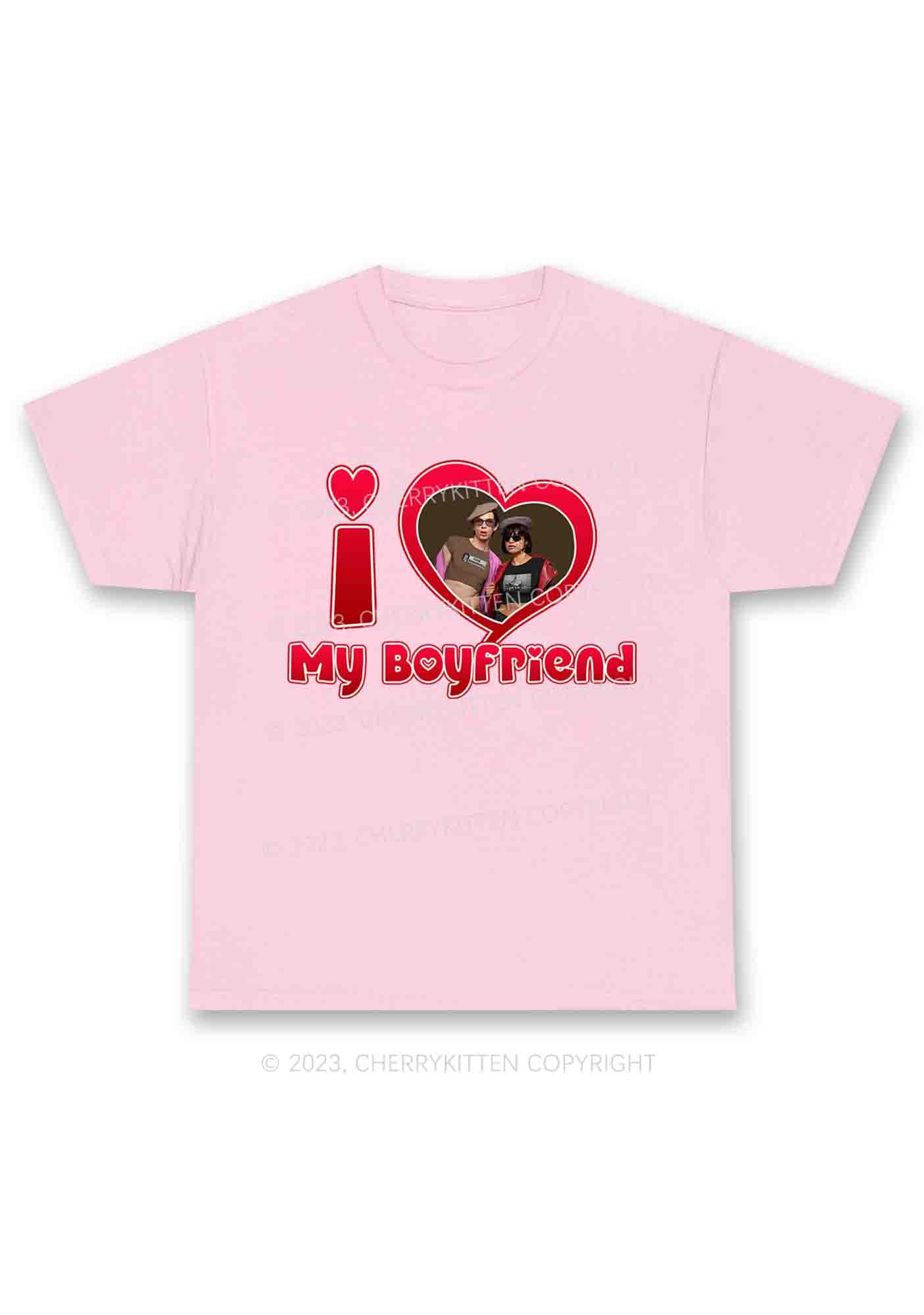 Custom Boyfriend&Girlfriend Red Heart Chunky Shirt