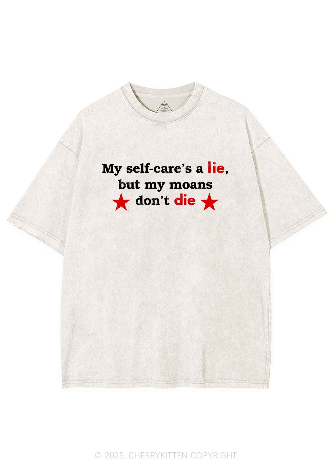 My Moans Dont Die Y2K Shirts Washed Tee Cherrykitten