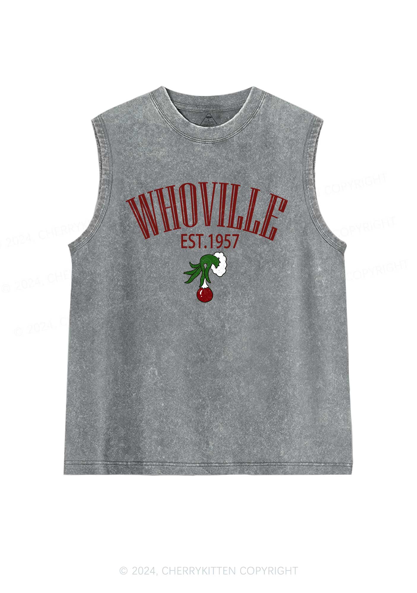 Christmas Whoville Y2K Washed Tank Cherrykitten
