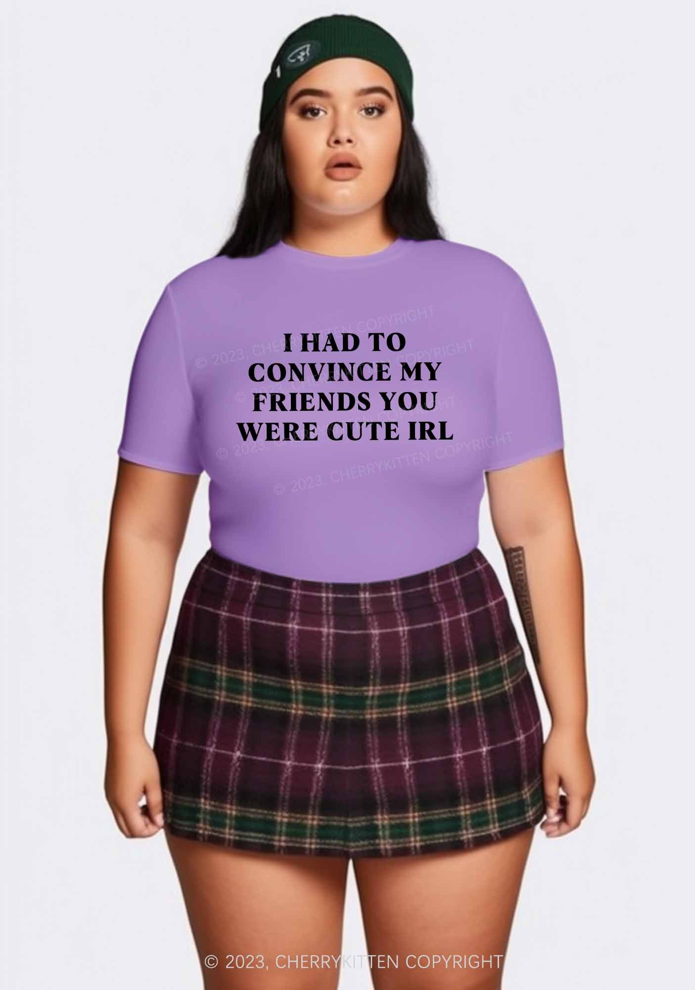 Curvy Cute IRL Y2K Baby Tee Cherrykitten