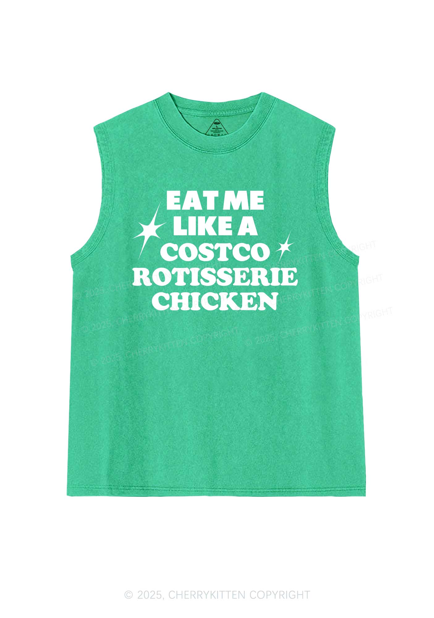 Eat Me Like Chicken Y2K Washed Muscle Tank Cherrykitten