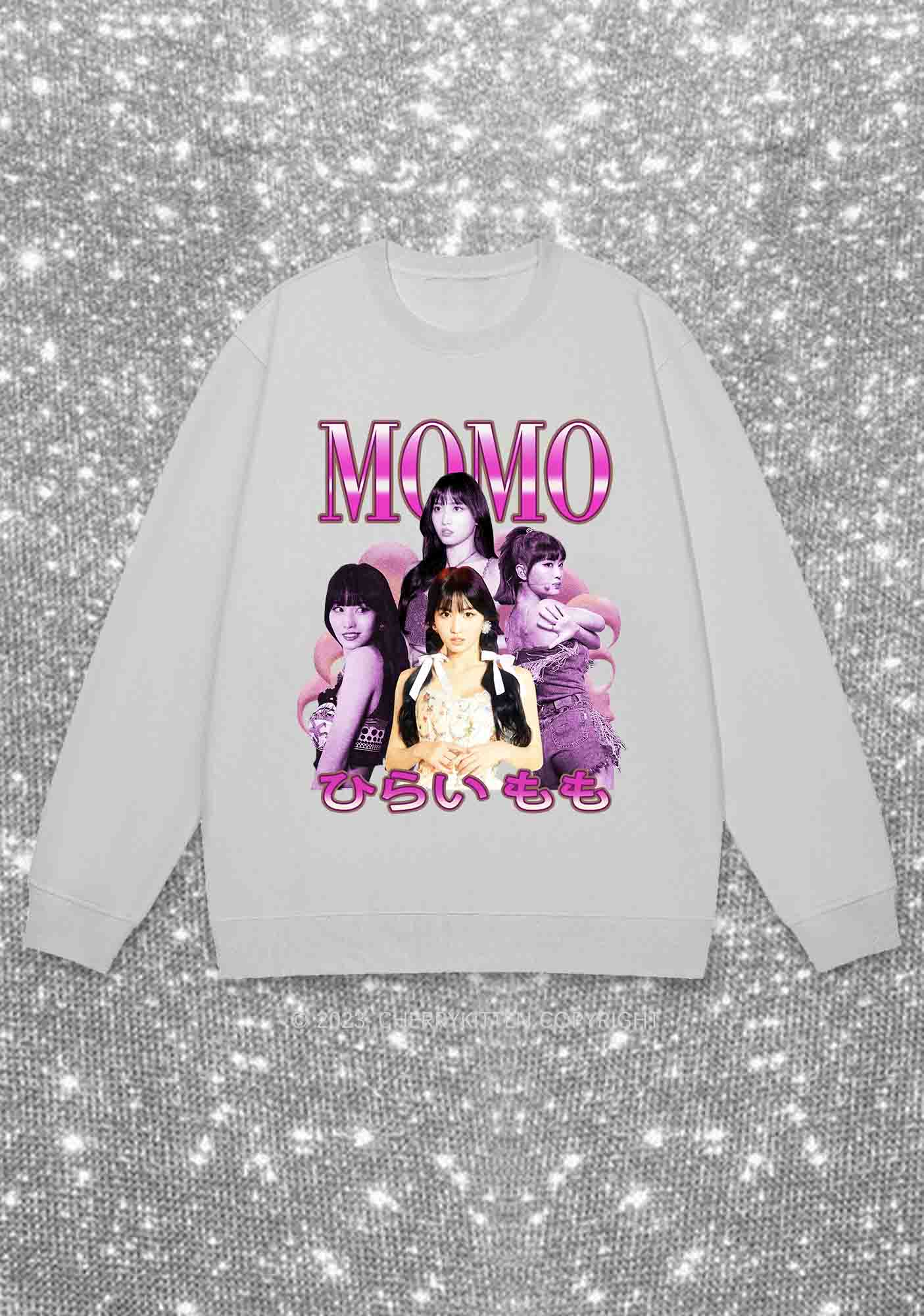 Momo Photos Kpop Y2K Sweatshirt Cherrykitten