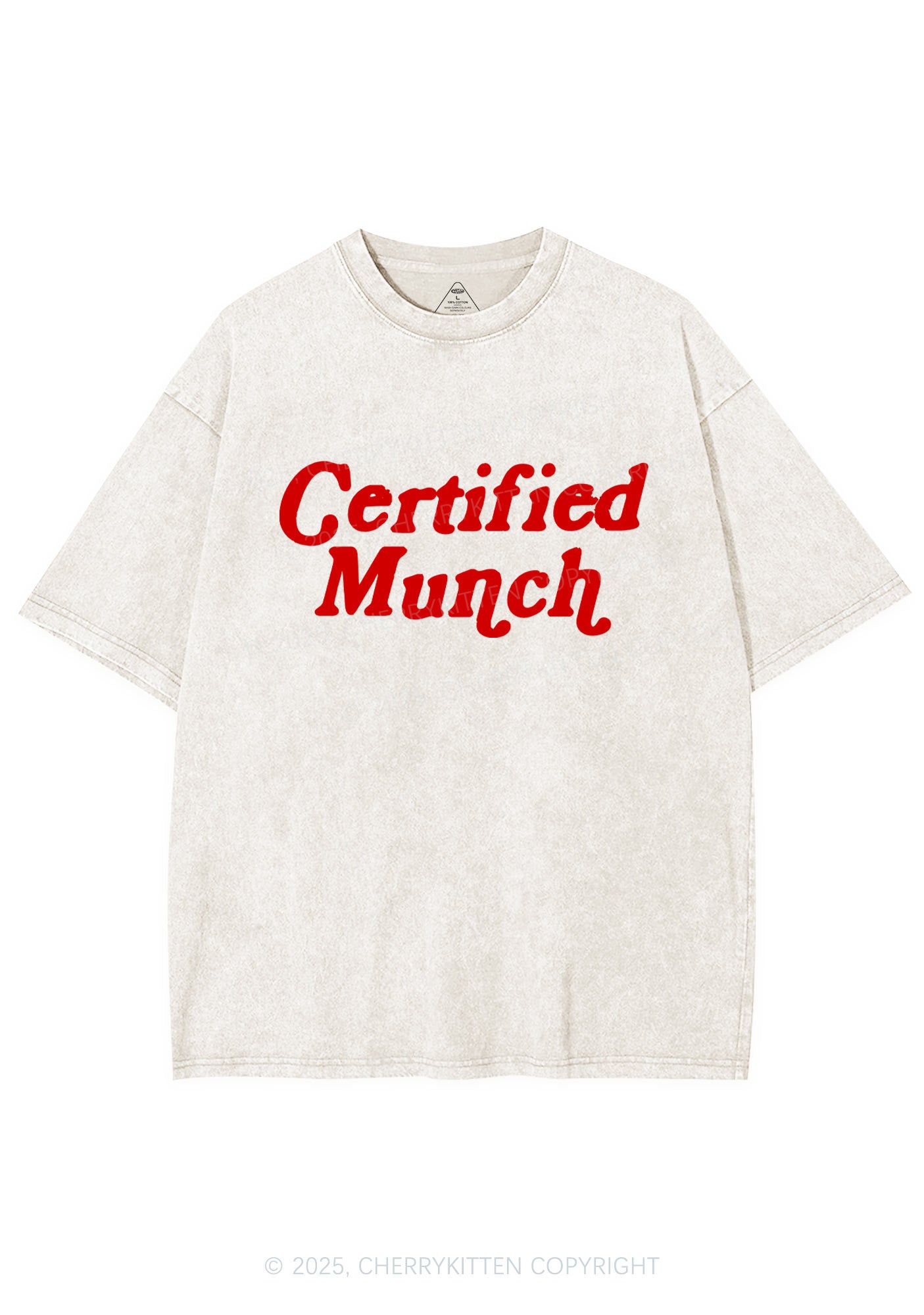 Certified Munch Y2K Shirts Washed Tee Cherrykitten
