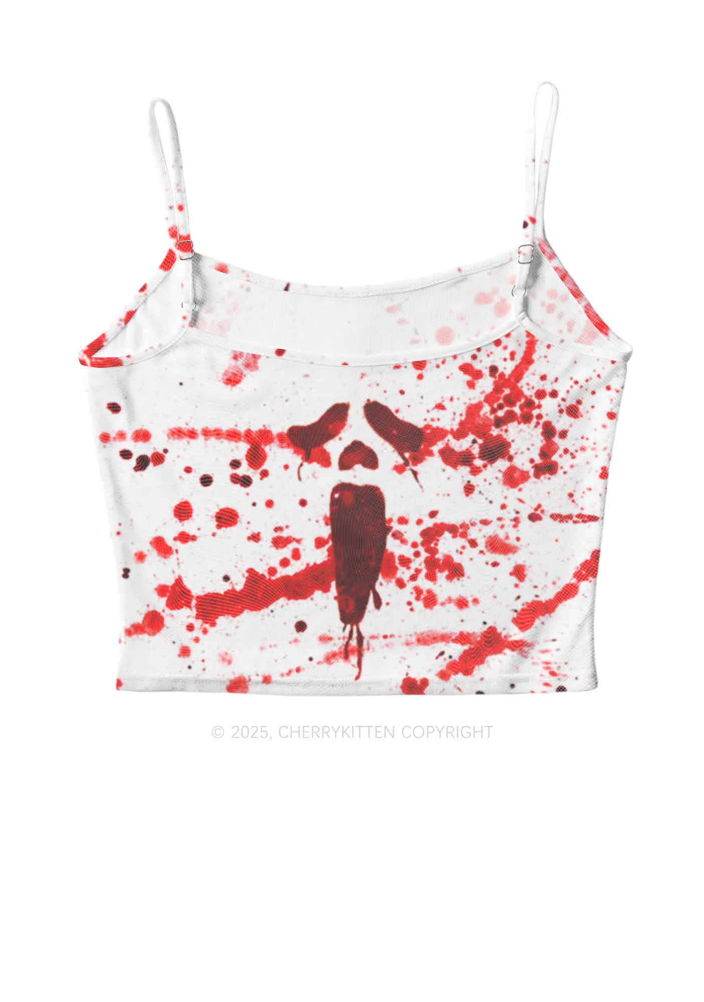 Halloween Bloody Ghost Y2K Mesh Cami Tank Cherrykitten