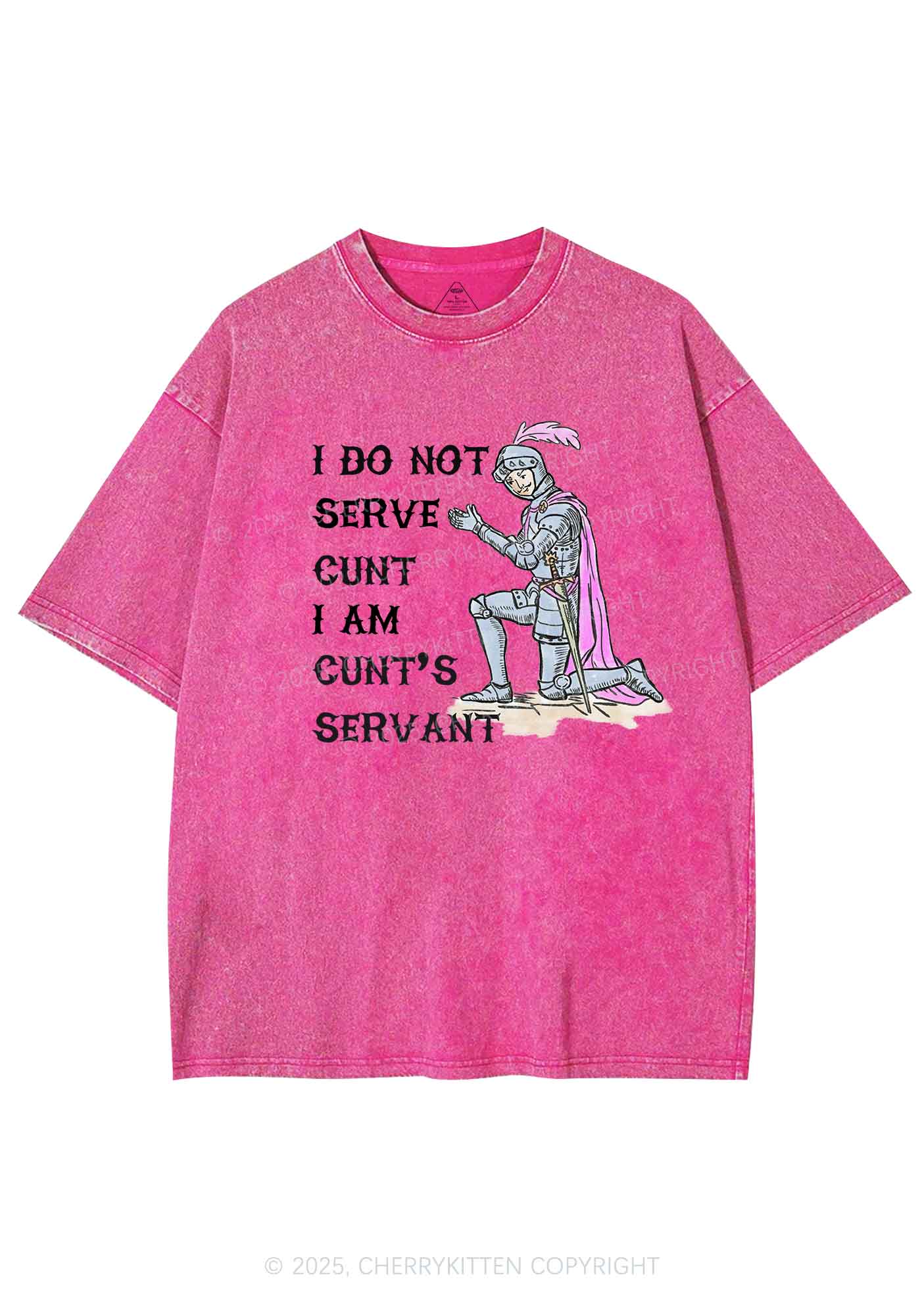 I Am Cxxt Servant Y2K Shirts Washed Tee Cherrykitten