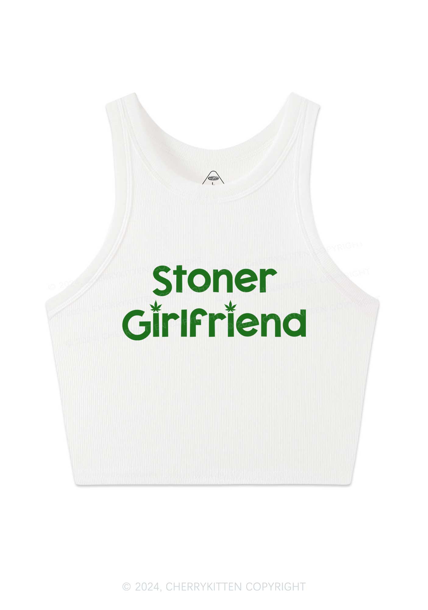 Stoner Girlfriend Y2K Crop Tank Top Cherrykitten