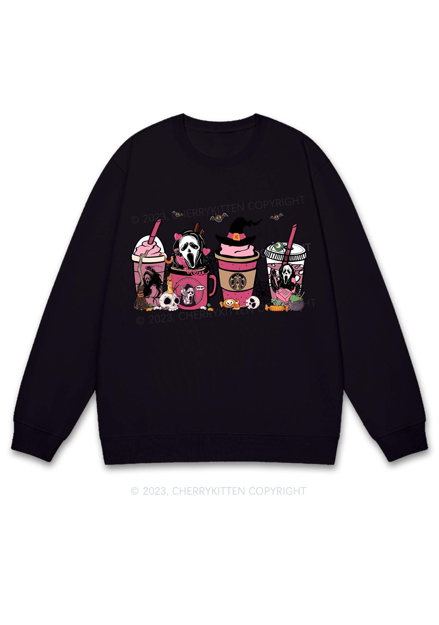 Halloween Drinks Y2K Sweatshirt Cherrykitten