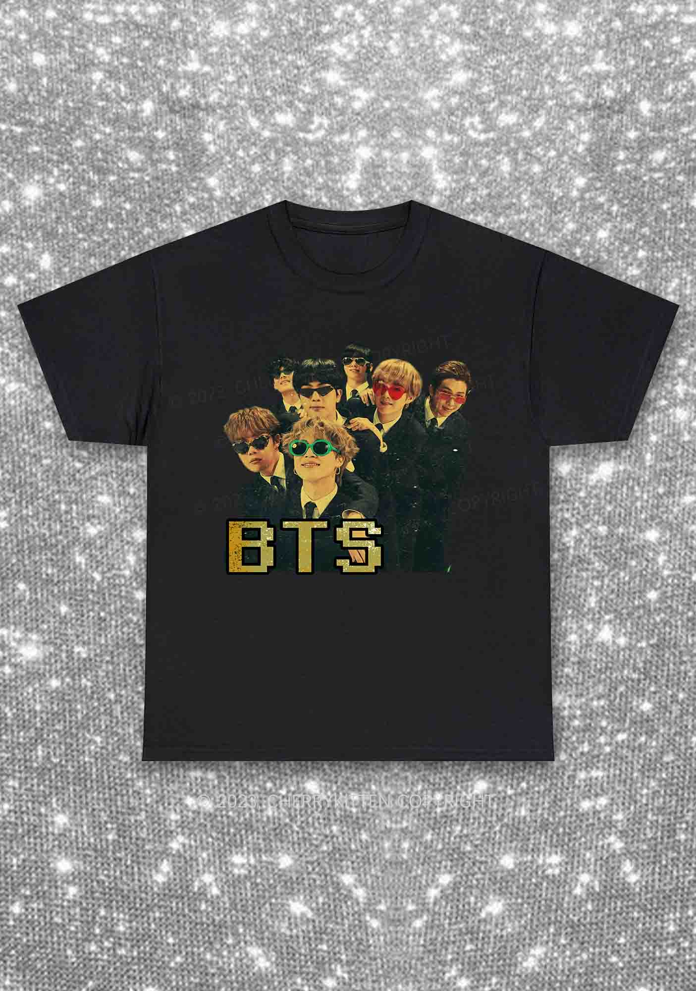 Vintage Bangtan Boys Kpop Y2K Chunky Shirt Cherrykitten