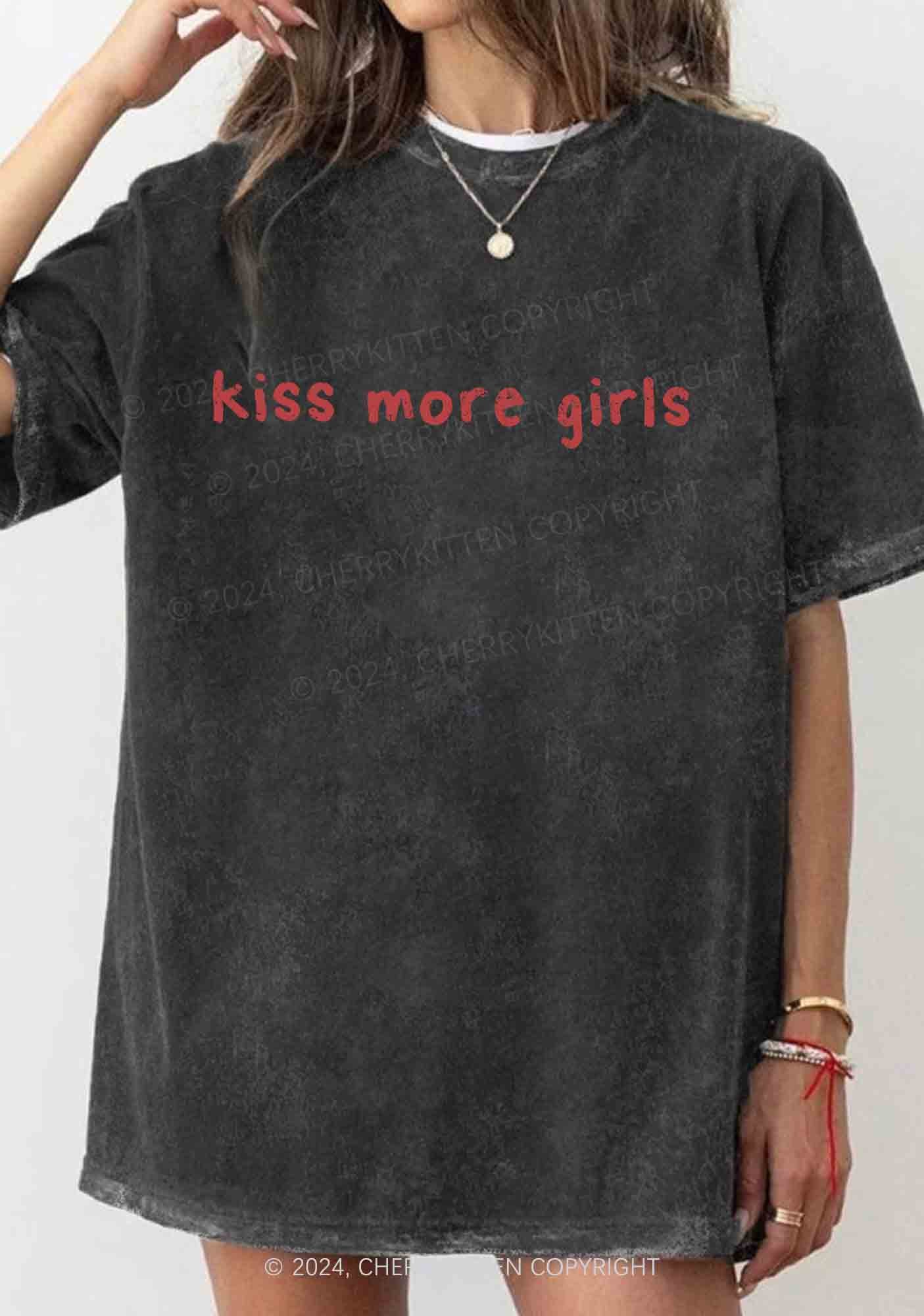 Kiss More Girls Y2K Washed Tee Cherrykitten