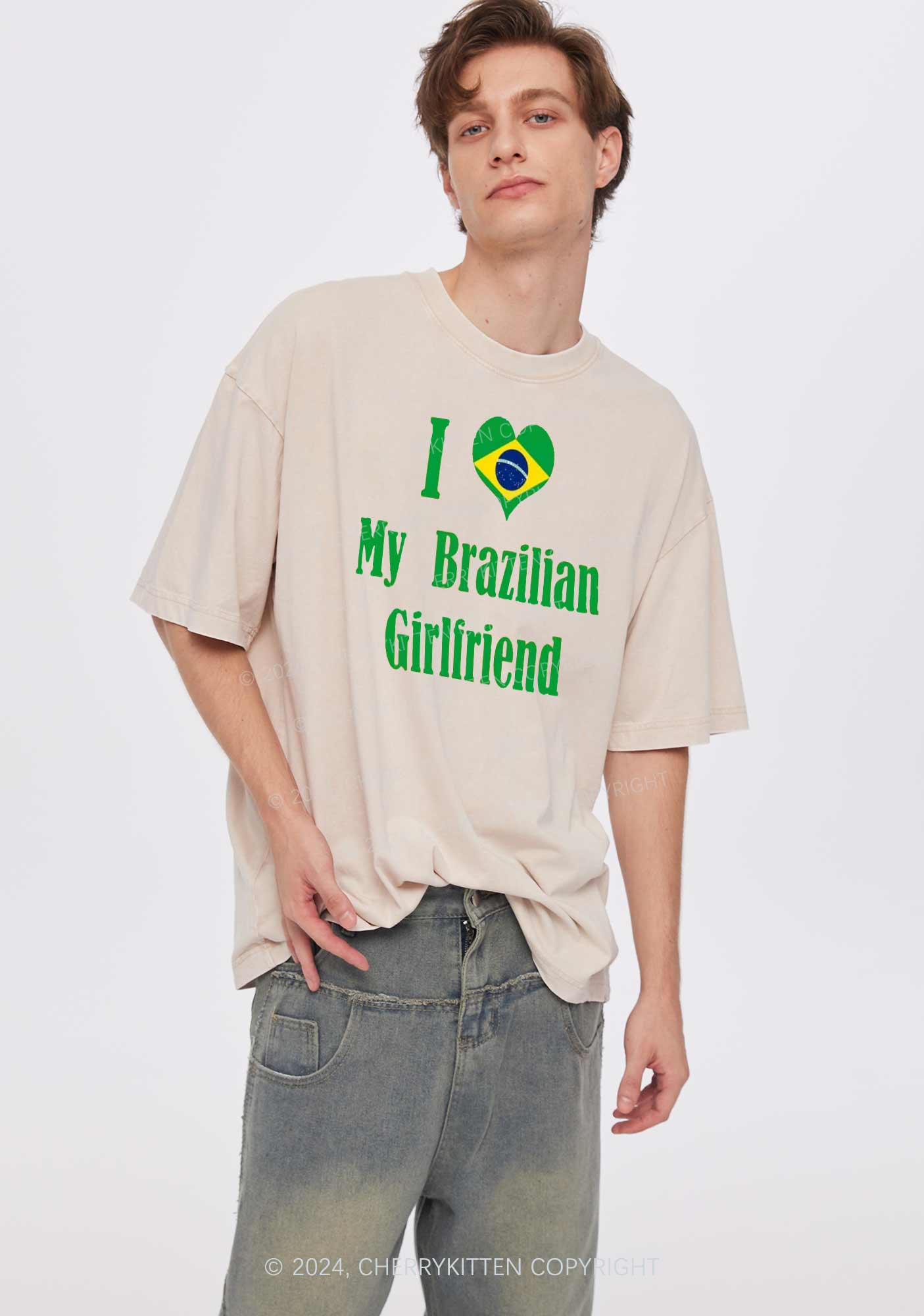 Custom Country Y2K Washed Tee Cherrykitten