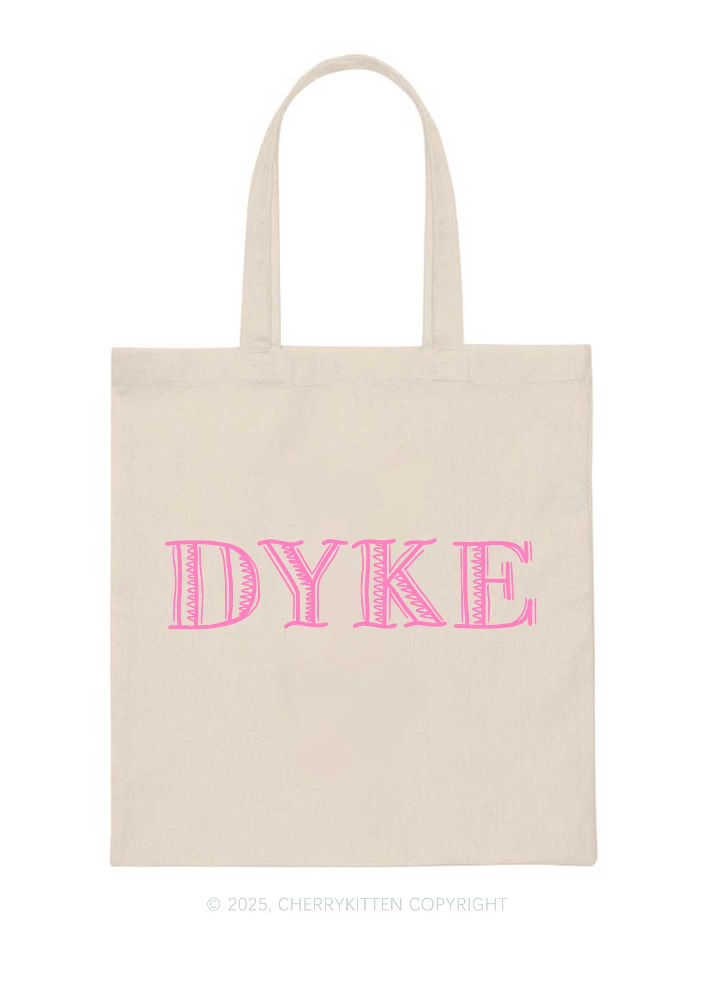 DYKE Pride Y2K Canvas Tote Bag Cherrykitten