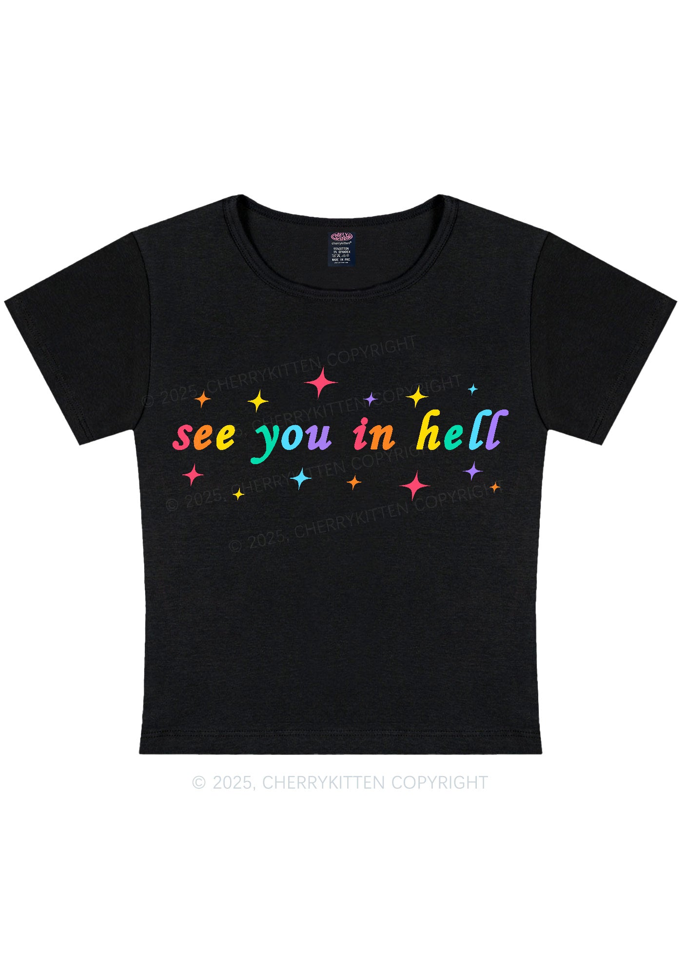 See You In Hell Pride Y2K Baby Tee Cherrykitten