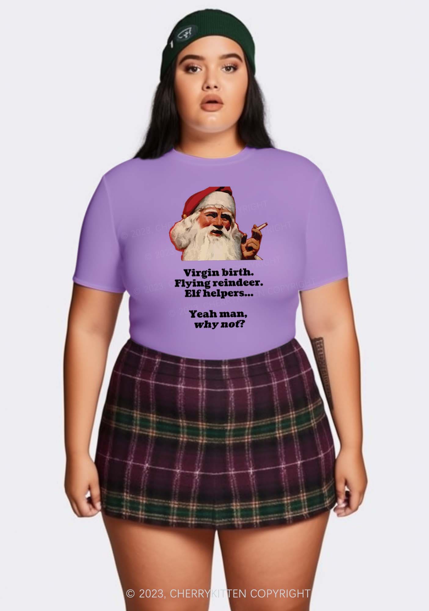 Yeah Man Why Not Christmas Baby Tee Cherrykitten