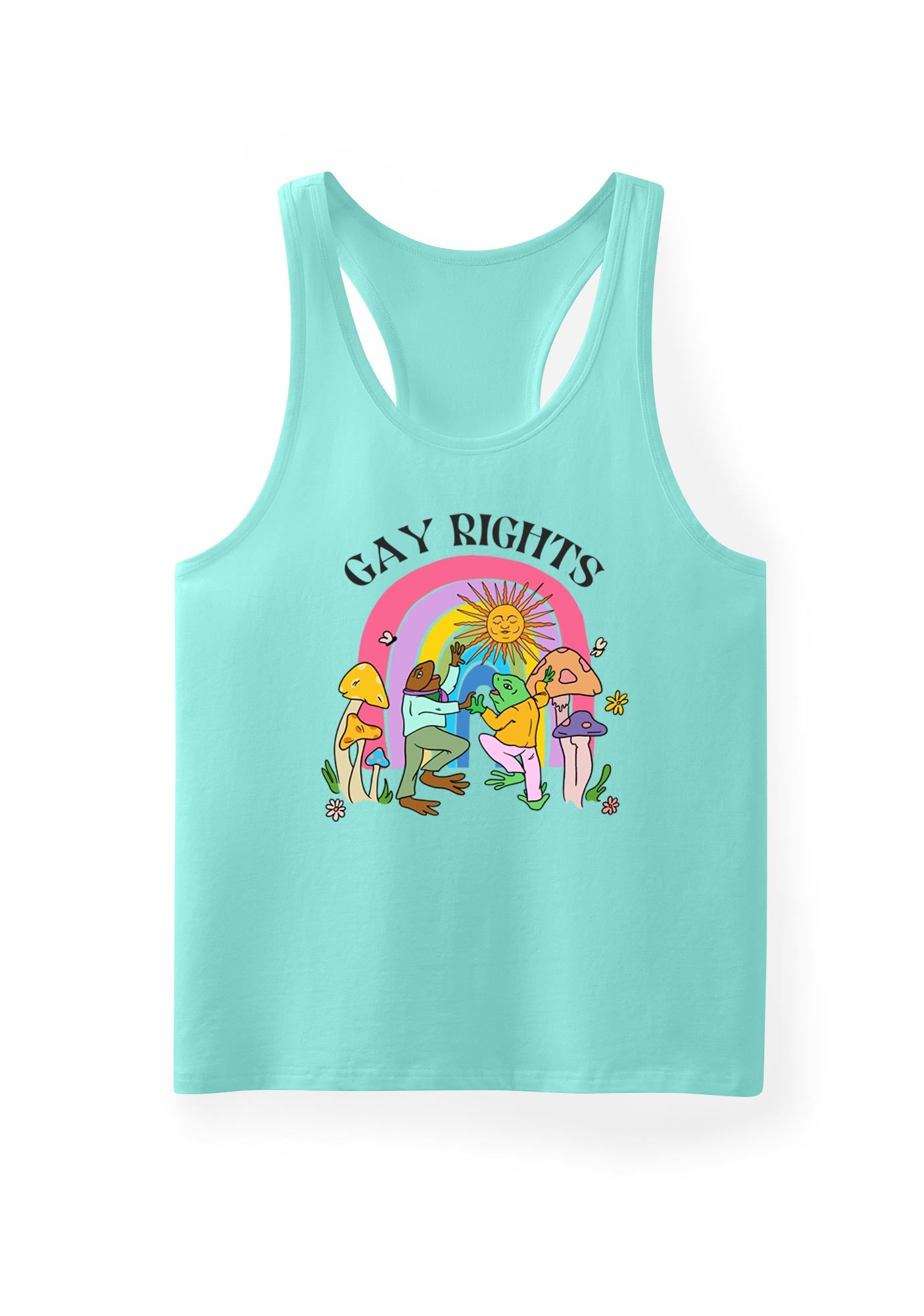 Gay Rights Pride Y2K Men Racerback Tank Top Cherrykitten