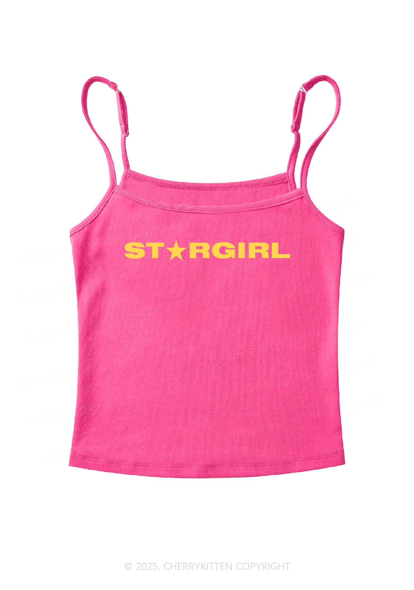 Red Stargirl Y2K Spaghetti Strap Cami Cherrykitten